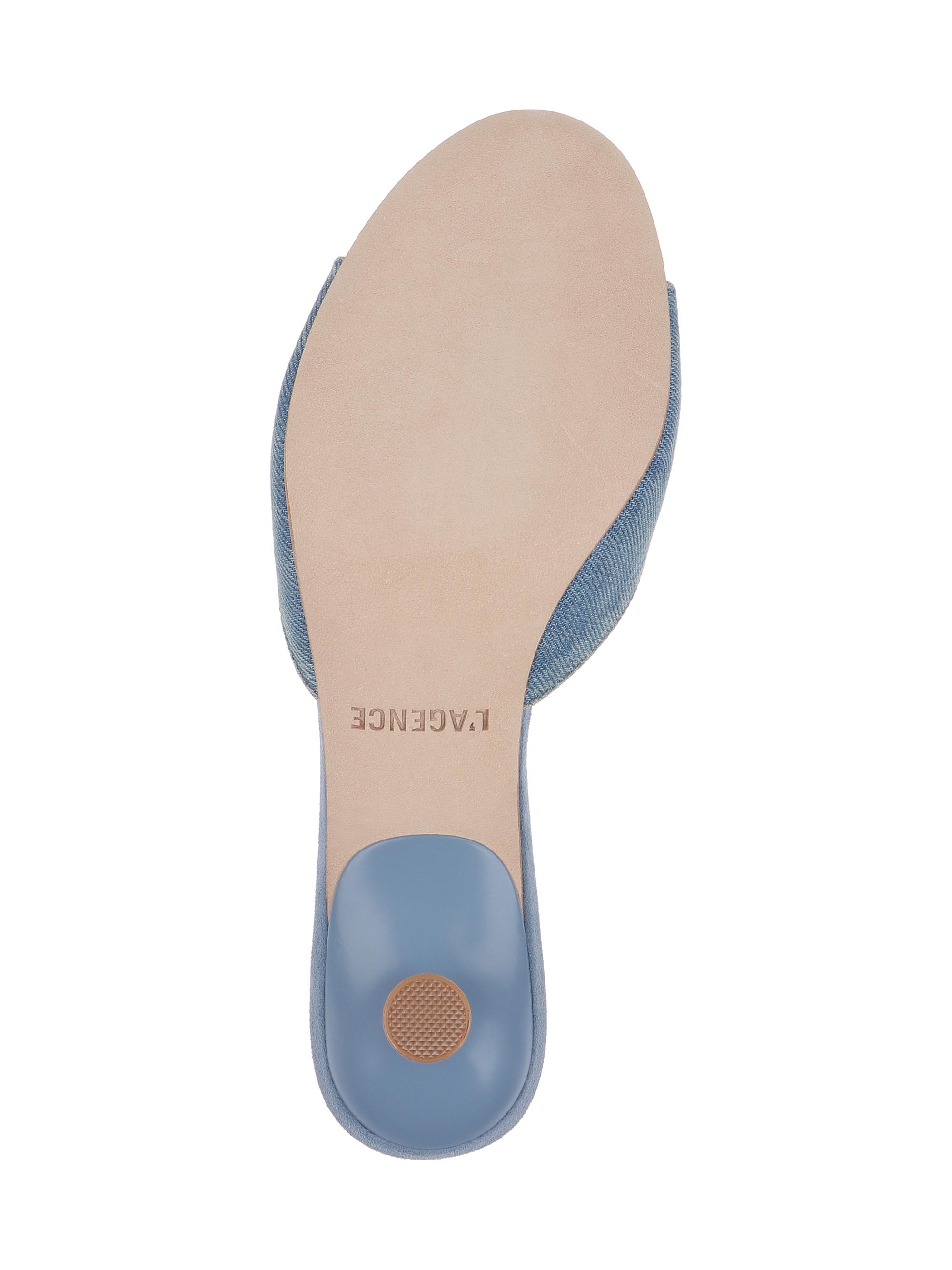 L'AGENCE Women's Arleen 60MM Denim Sandals - Light Denim | Thumbnail 6