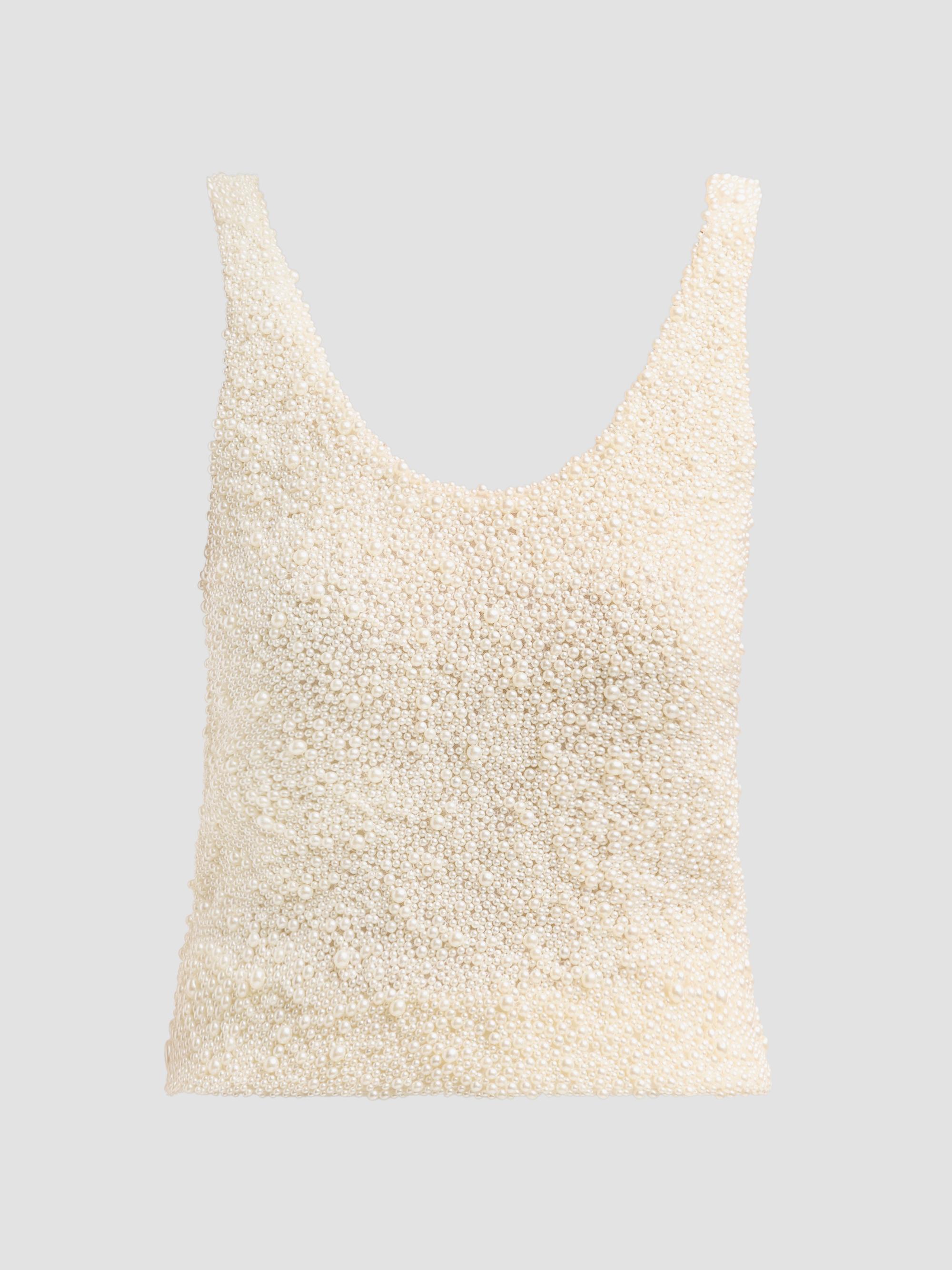 Giuseppe Di Morabito Women's Act II: The Fall Of Icarus Imitation-Pearl Tank - White | Thumbnail 6