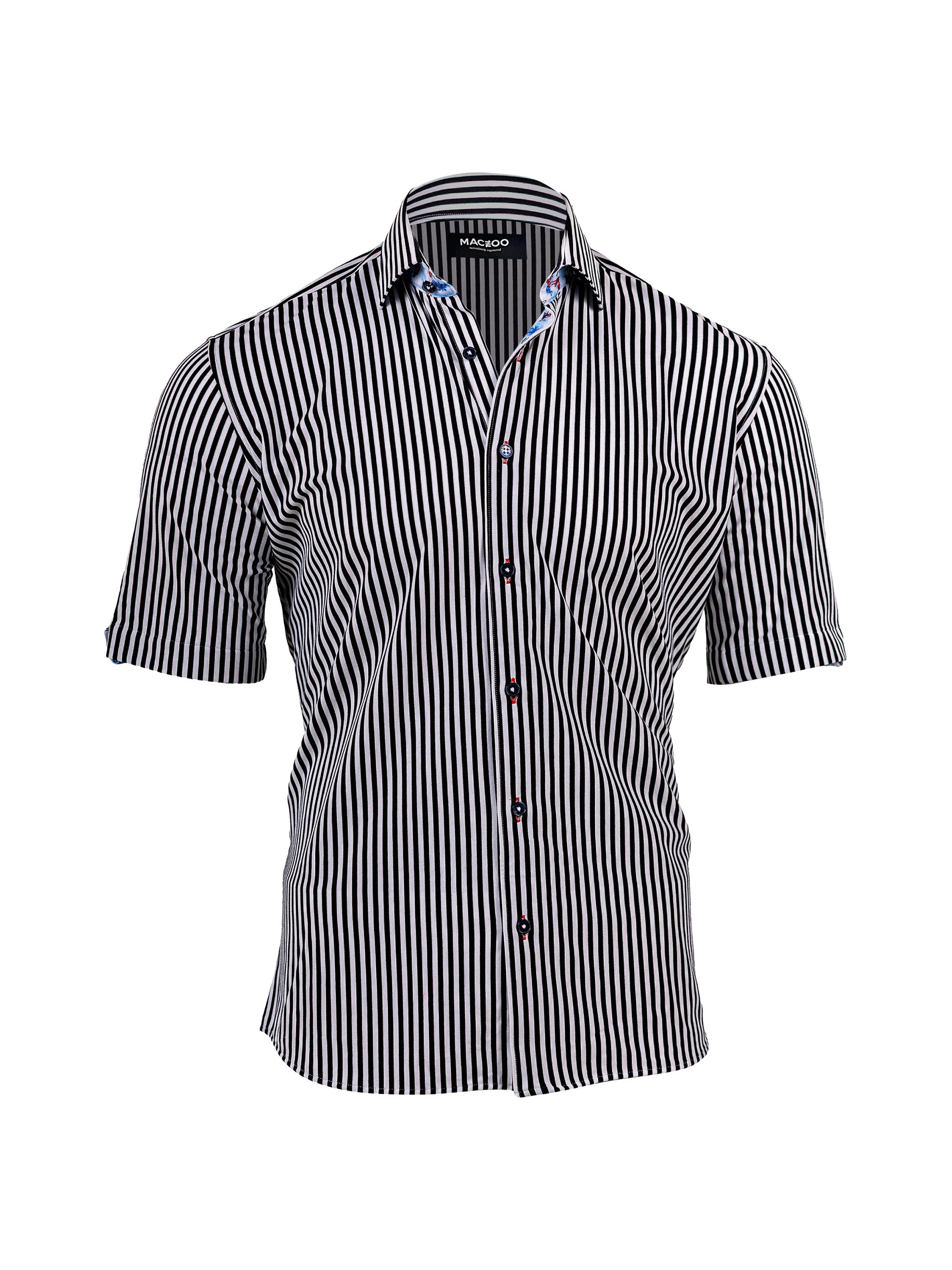 Maceoo Men's Galileo Marthyr Shirt - Black White