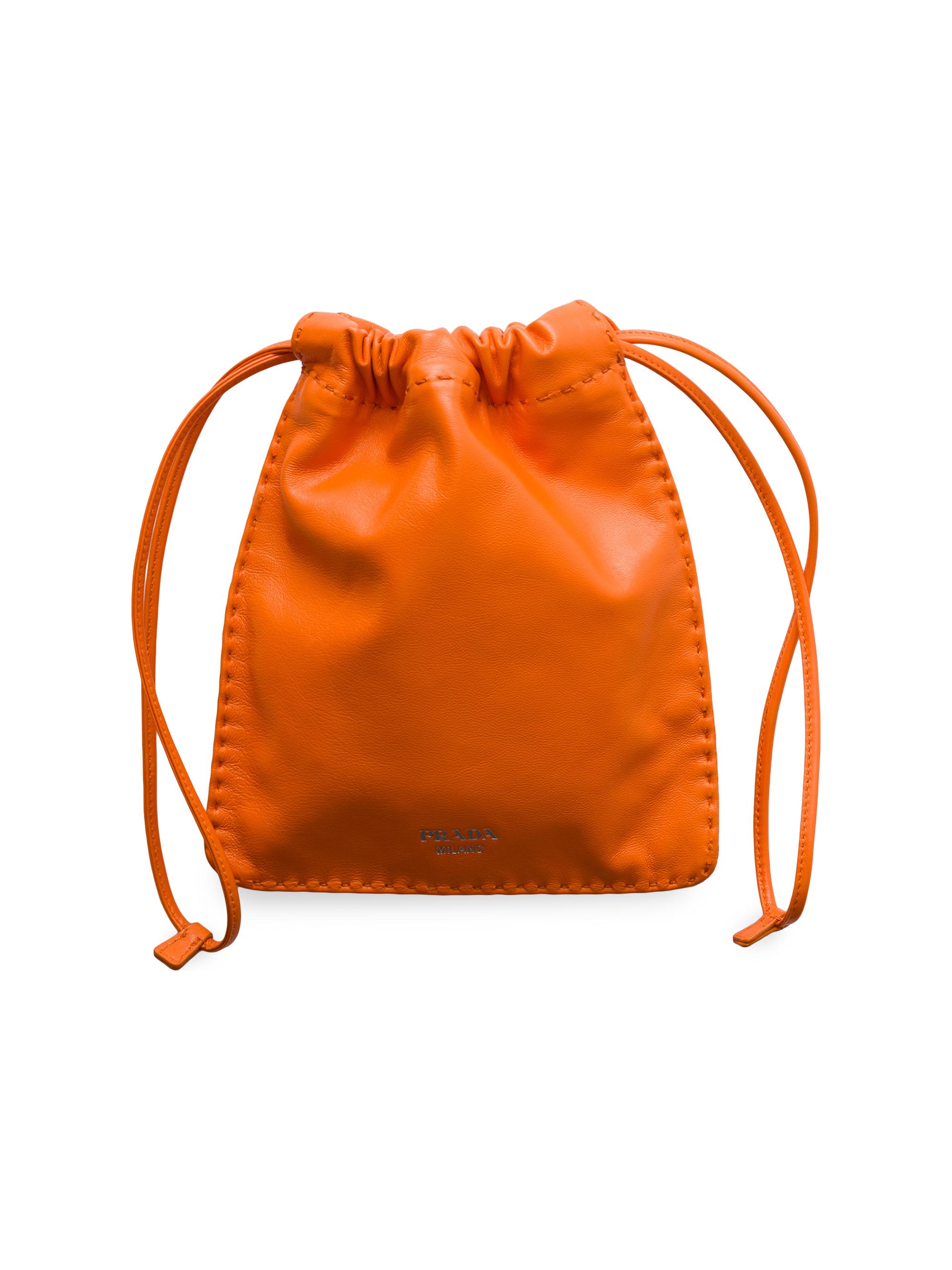 Prada Women's Nappa Leather Smartphone Pouch - Orange