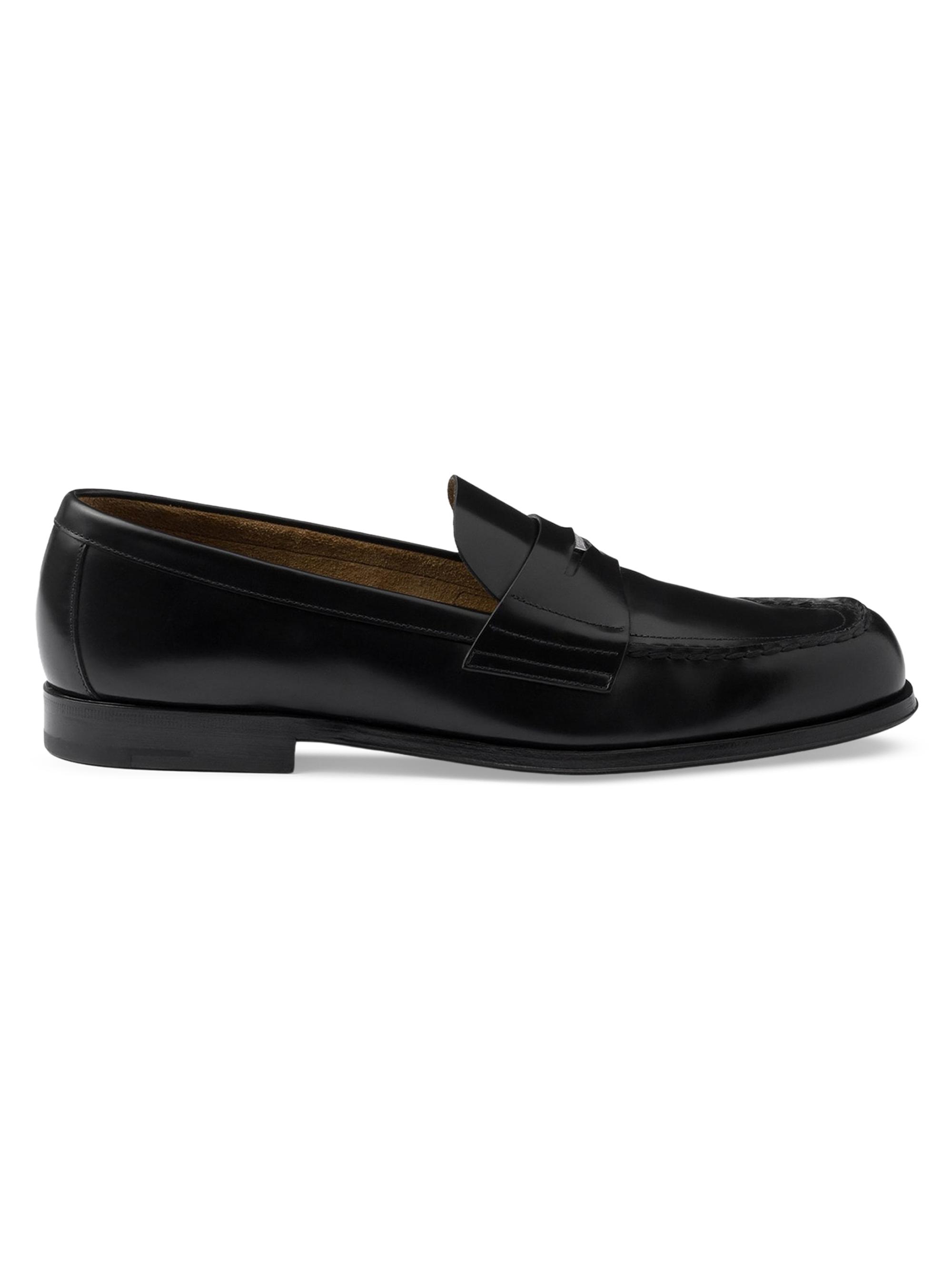 Prada Brushed Leather Loafers | Saks Fifth Avenue