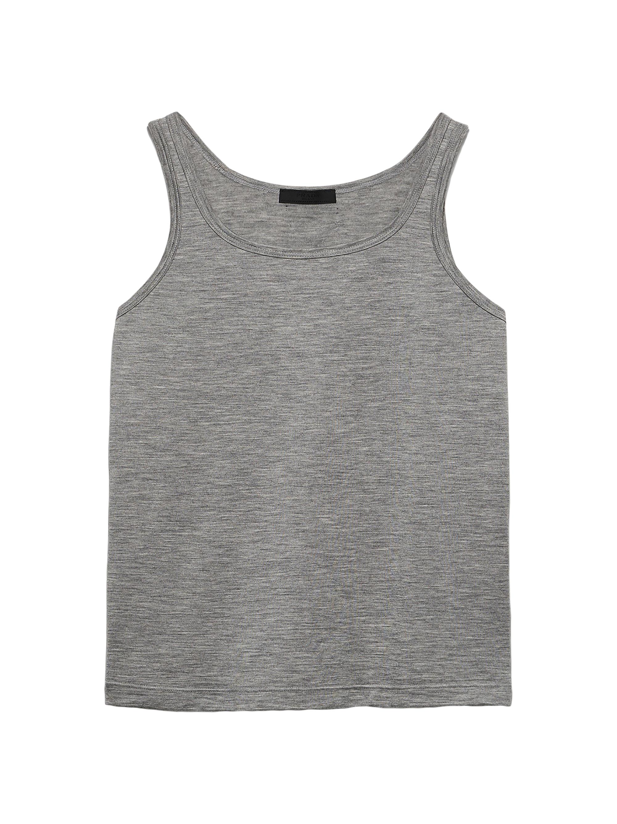 Prada Men's Cashmere and Silk Tank Top - Grey