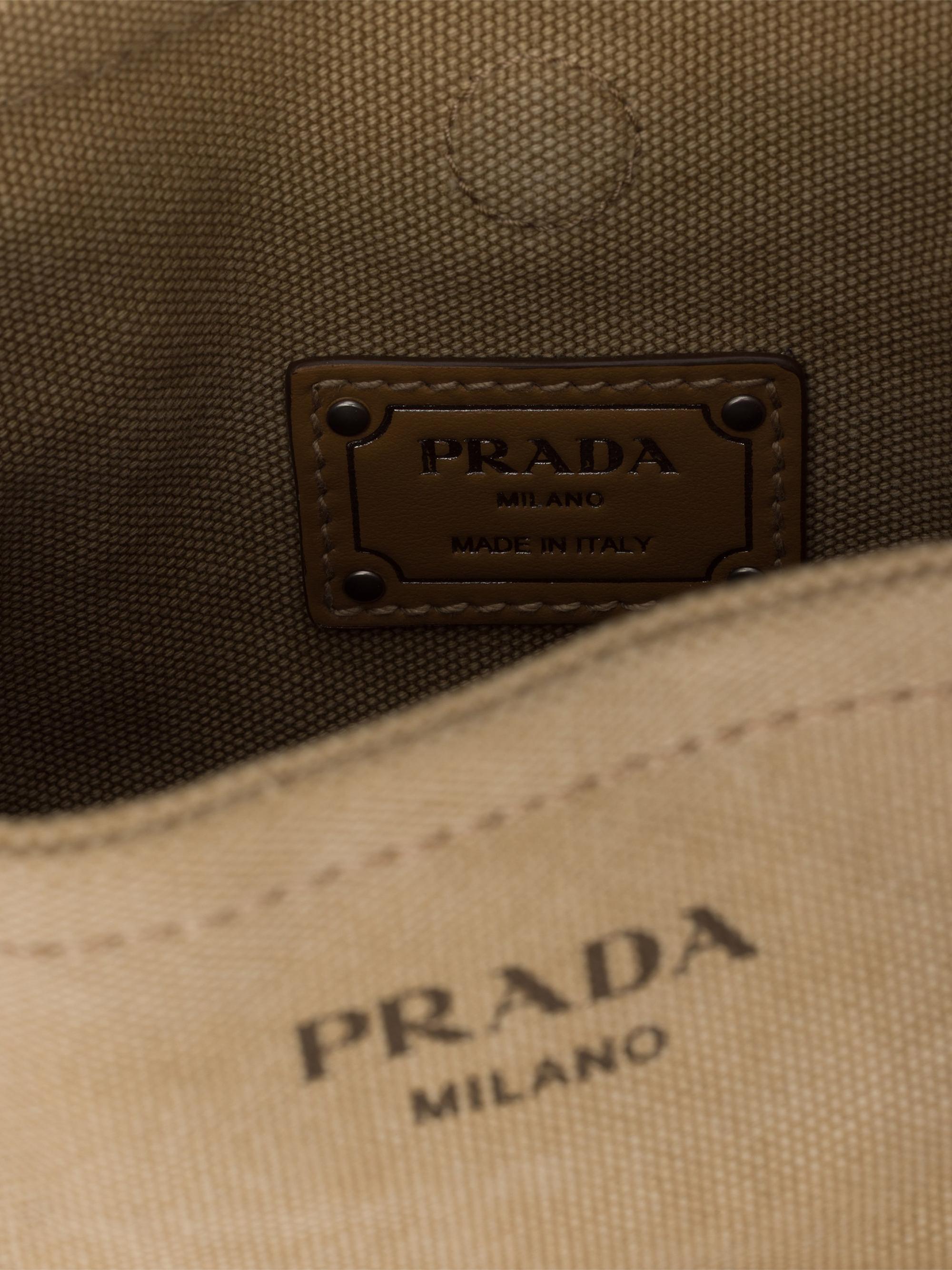 Prada Route Canvas and Leather Shoulder Bag | Saks Fifth Avenue