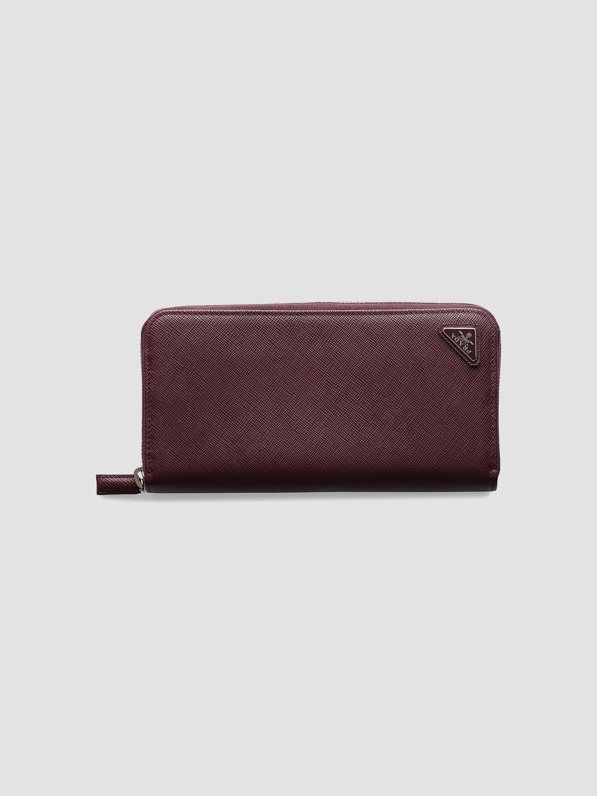 Prada Men's Saffiano Wallet - Dark Red | Thumbnail 5