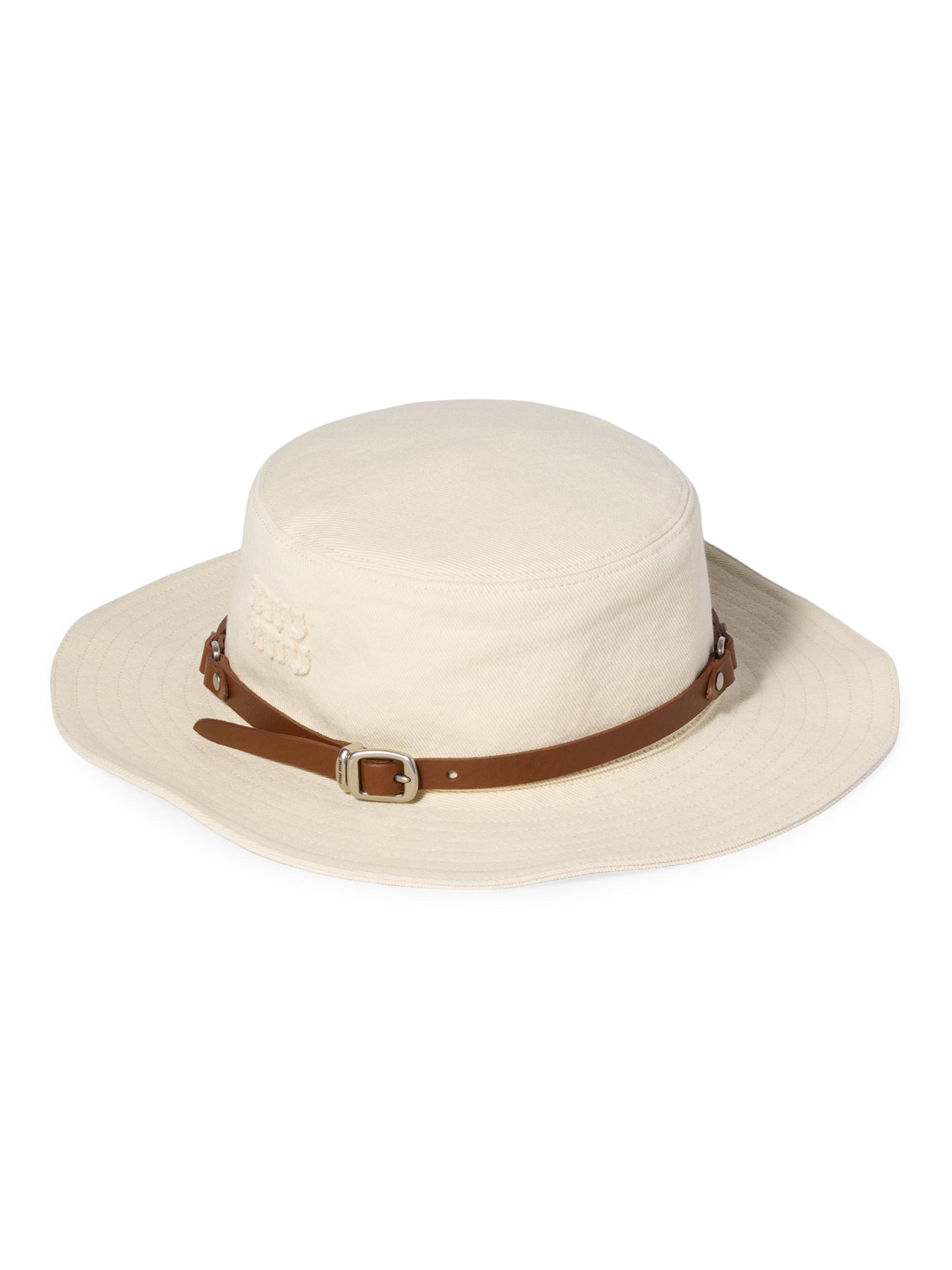 Miu Miu Women's Drill Hat - Beige Khaki - Women's Accessories