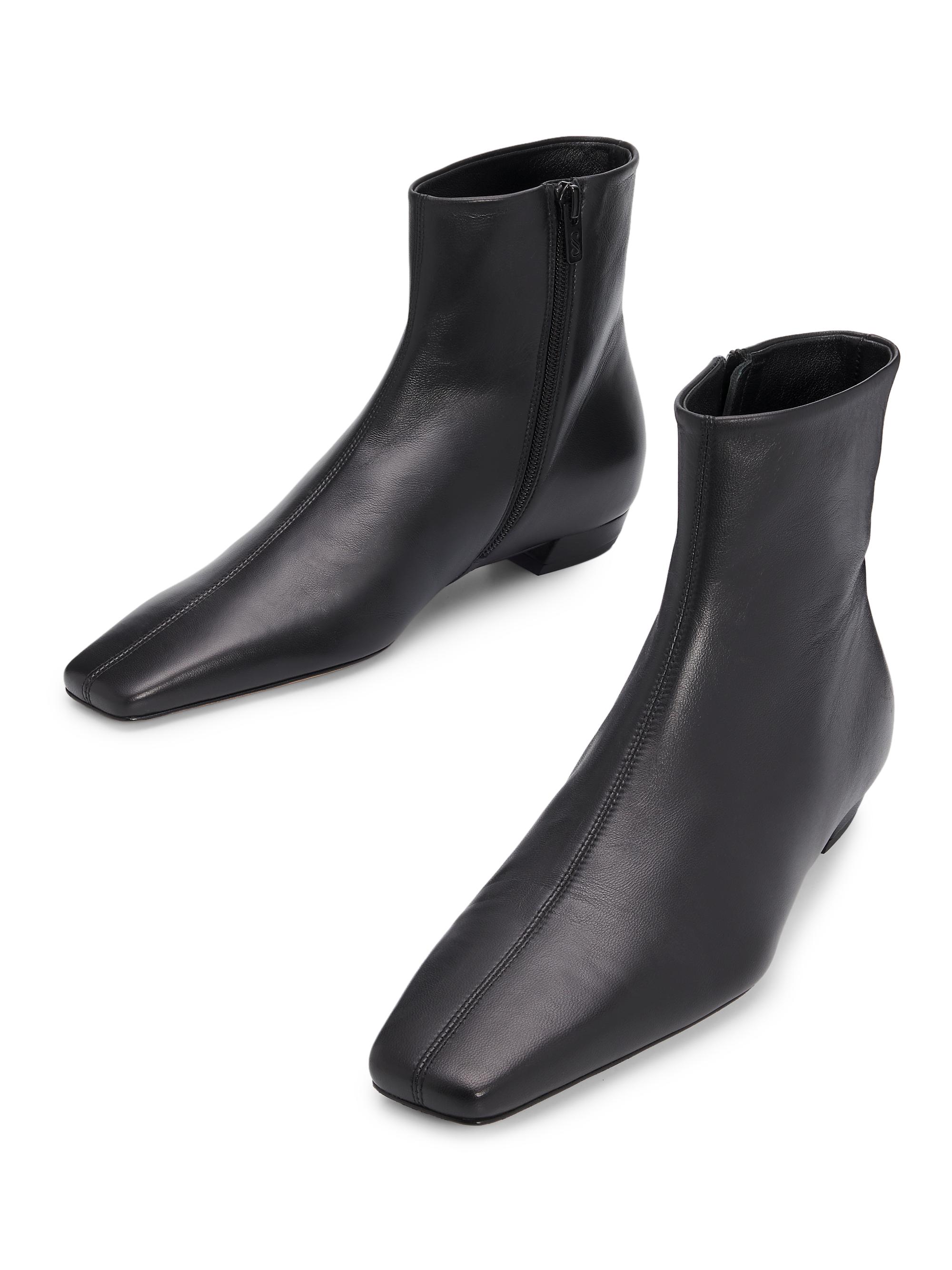 Proenza Schouler Women's Trap Flat Leather Ankle Boots - Black | Thumbnail 2