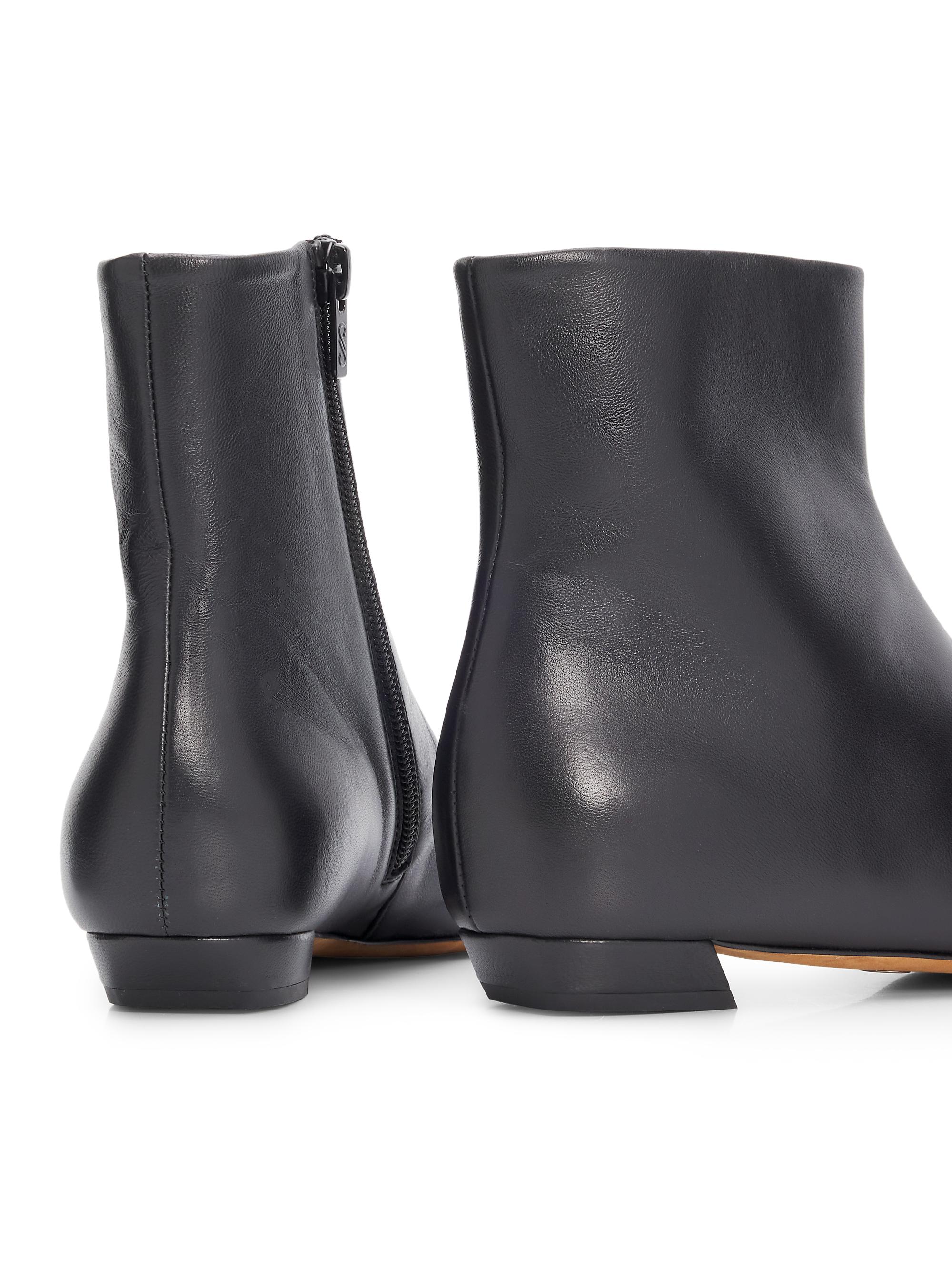 Proenza Schouler Women's Trap Flat Leather Ankle Boots - Black | Thumbnail 3