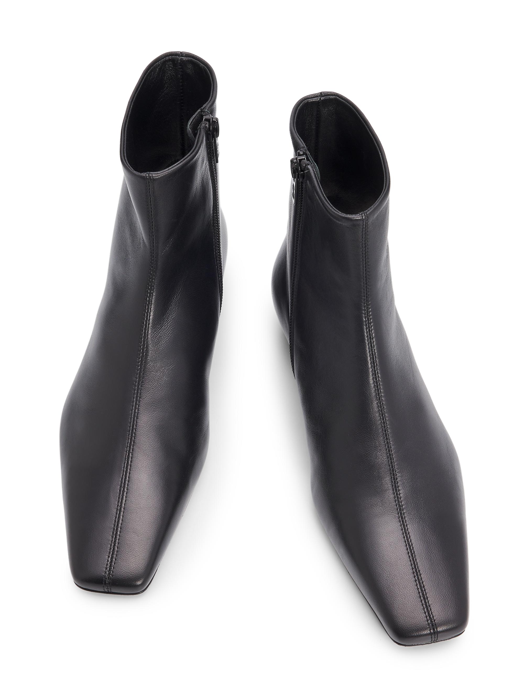Proenza Schouler Women's Trap Flat Leather Ankle Boots - Black | Thumbnail 4