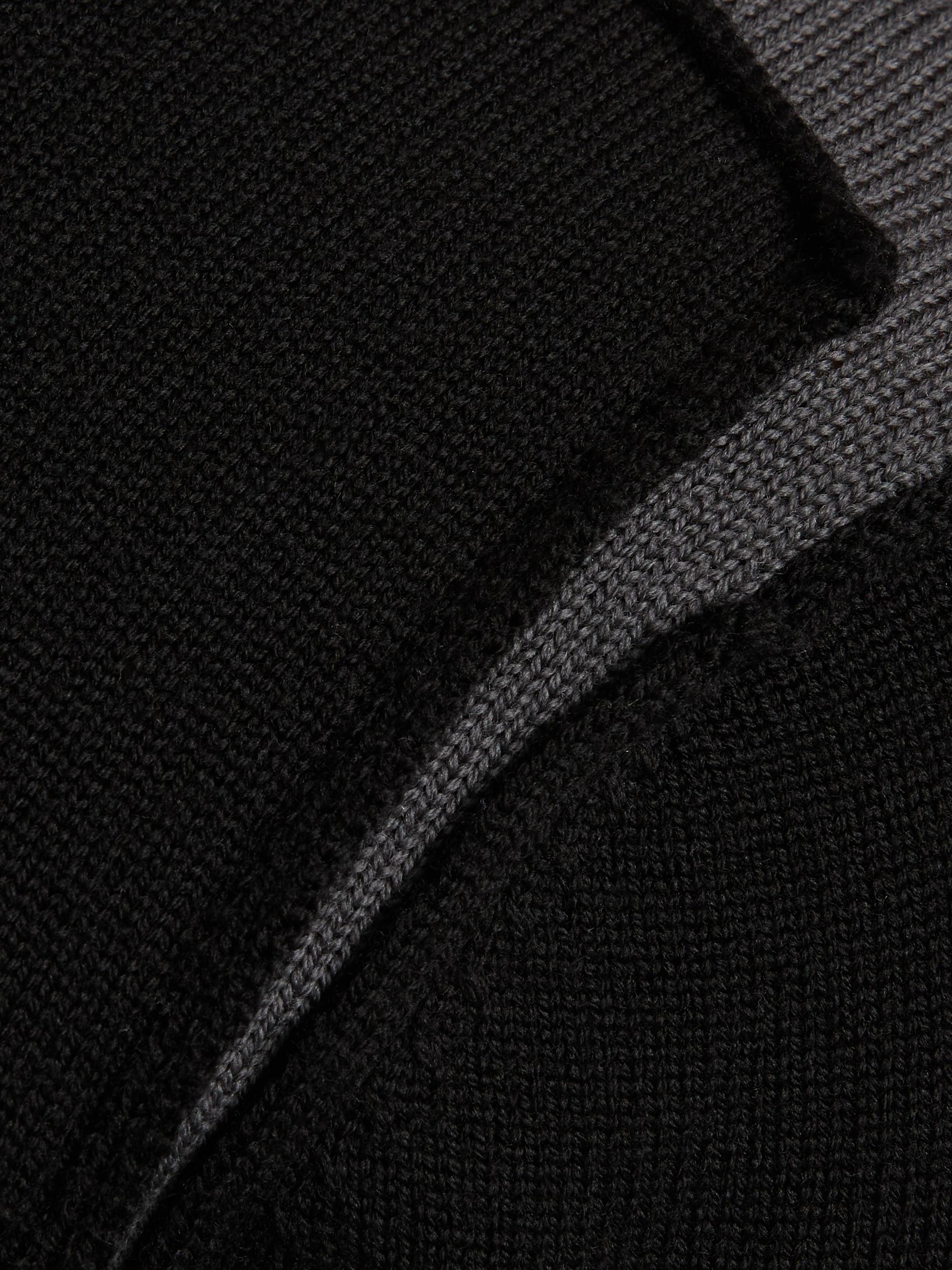 MM6 Maison Margiela Men's Wool Crewneck Sweater - Black Dark Grey | Thumbnail 7