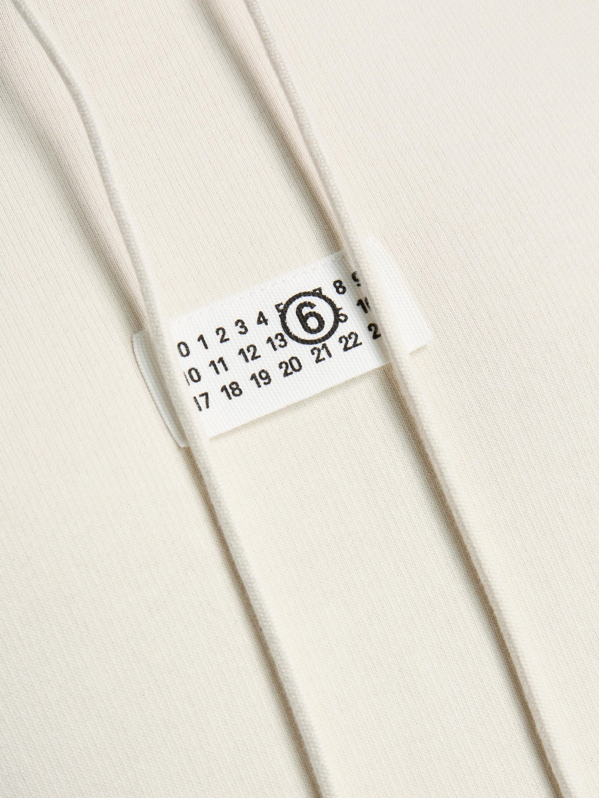 MM6 Maison Margiela Men's Numeric Cotton Hoodie - Ecru | Thumbnail 7