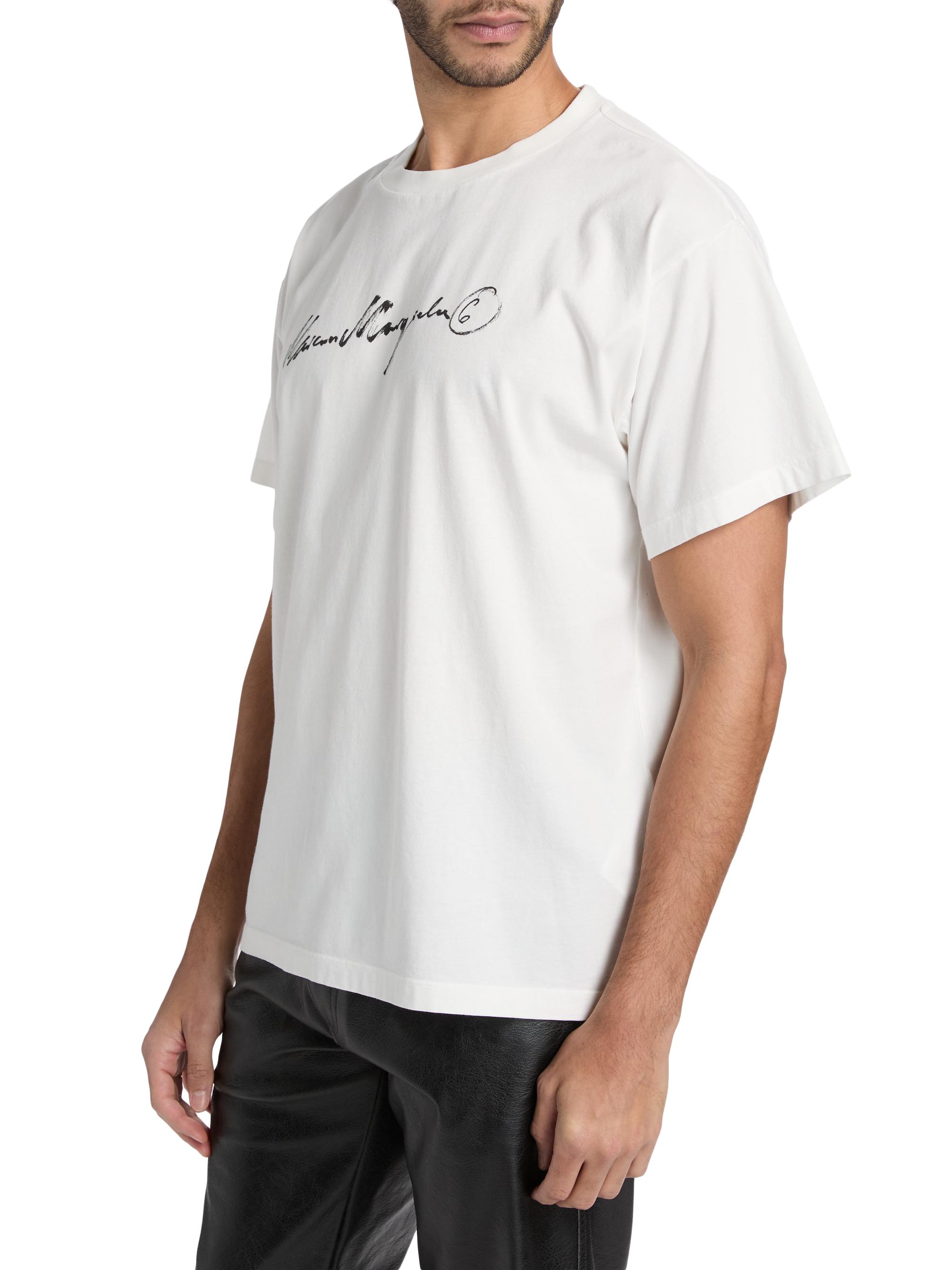 MM6 Maison Margiela Men's Logo Cotton T-Shirt - Off White | Thumbnail 4