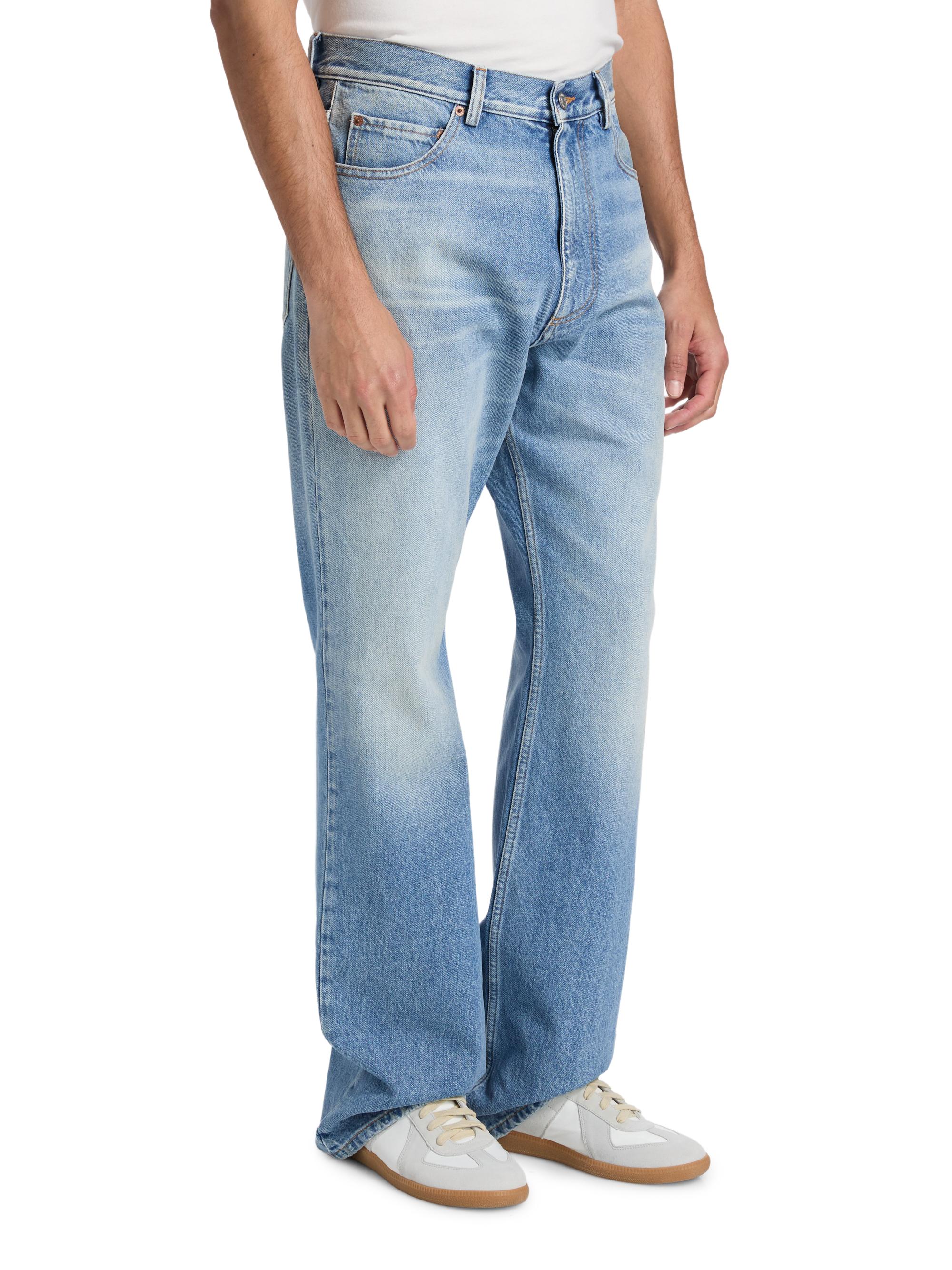 MM6 Maison Margiela Men's Relaxed-Fit Jeans - Blue | Thumbnail 4
