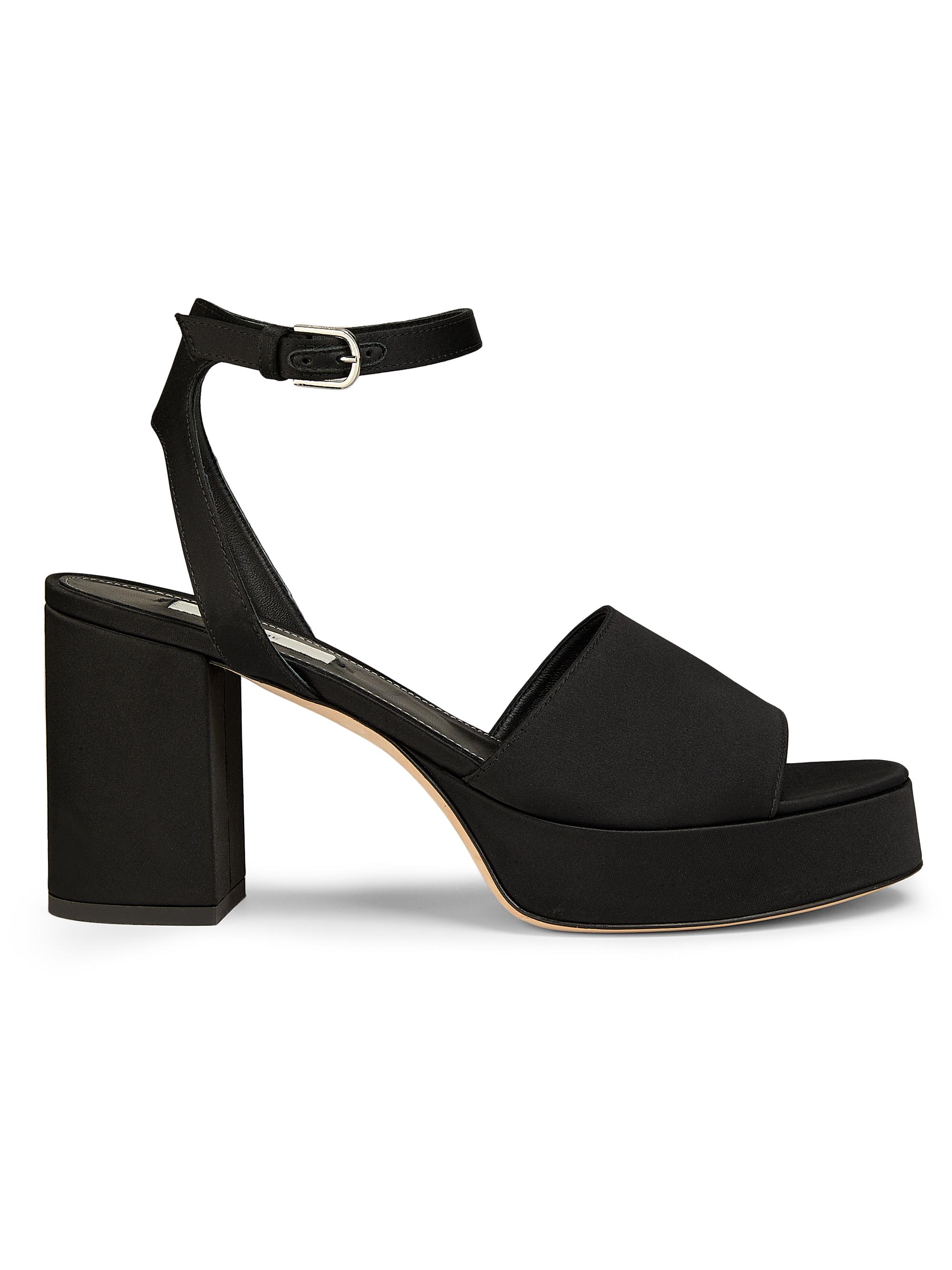 Toteme Women's 100MM Satin Platform Sandals - Black - Women's Clothing