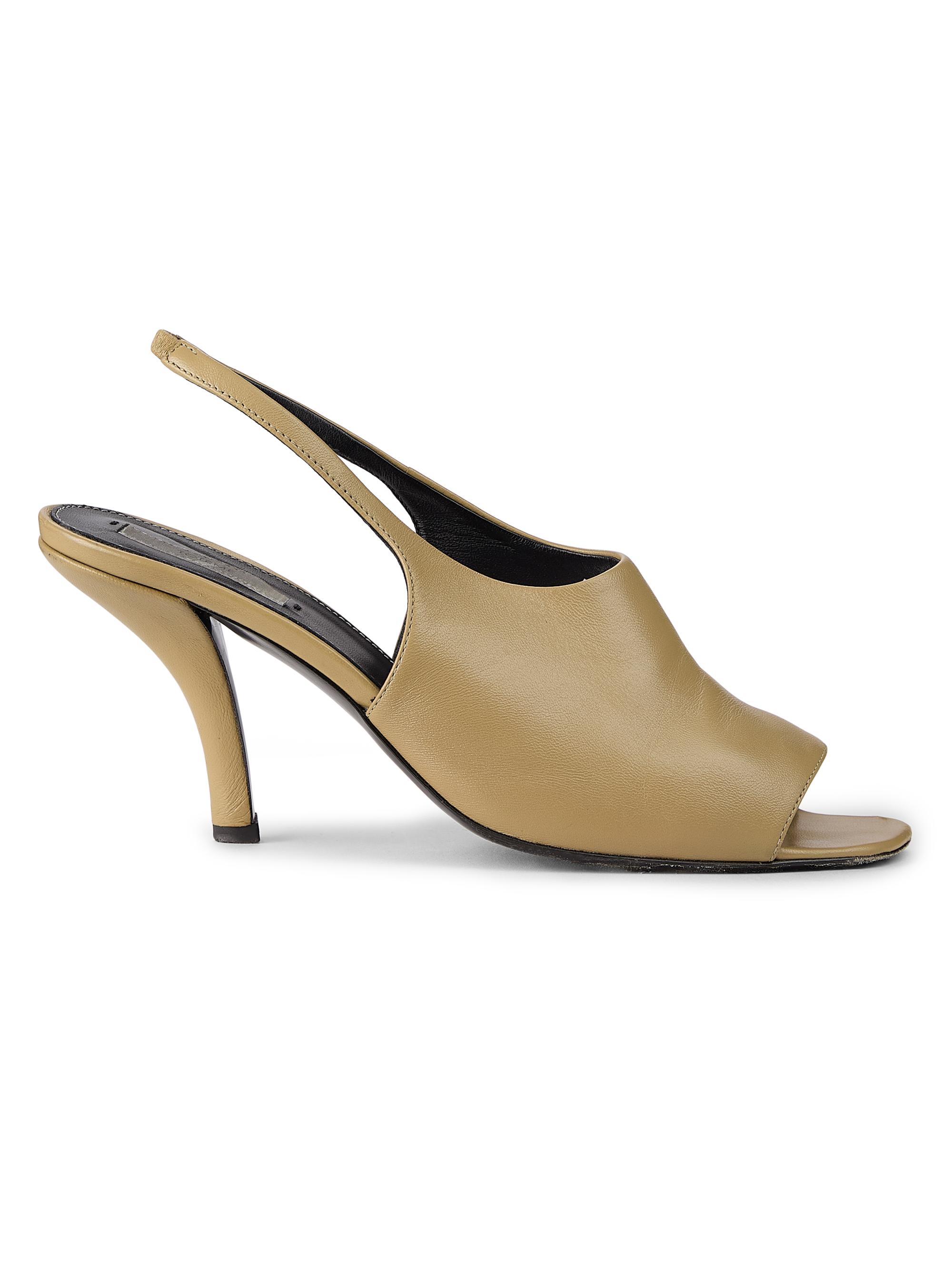 Toteme Women's 85MM Leather Slingback Sandals - Desert - Women's Clothing