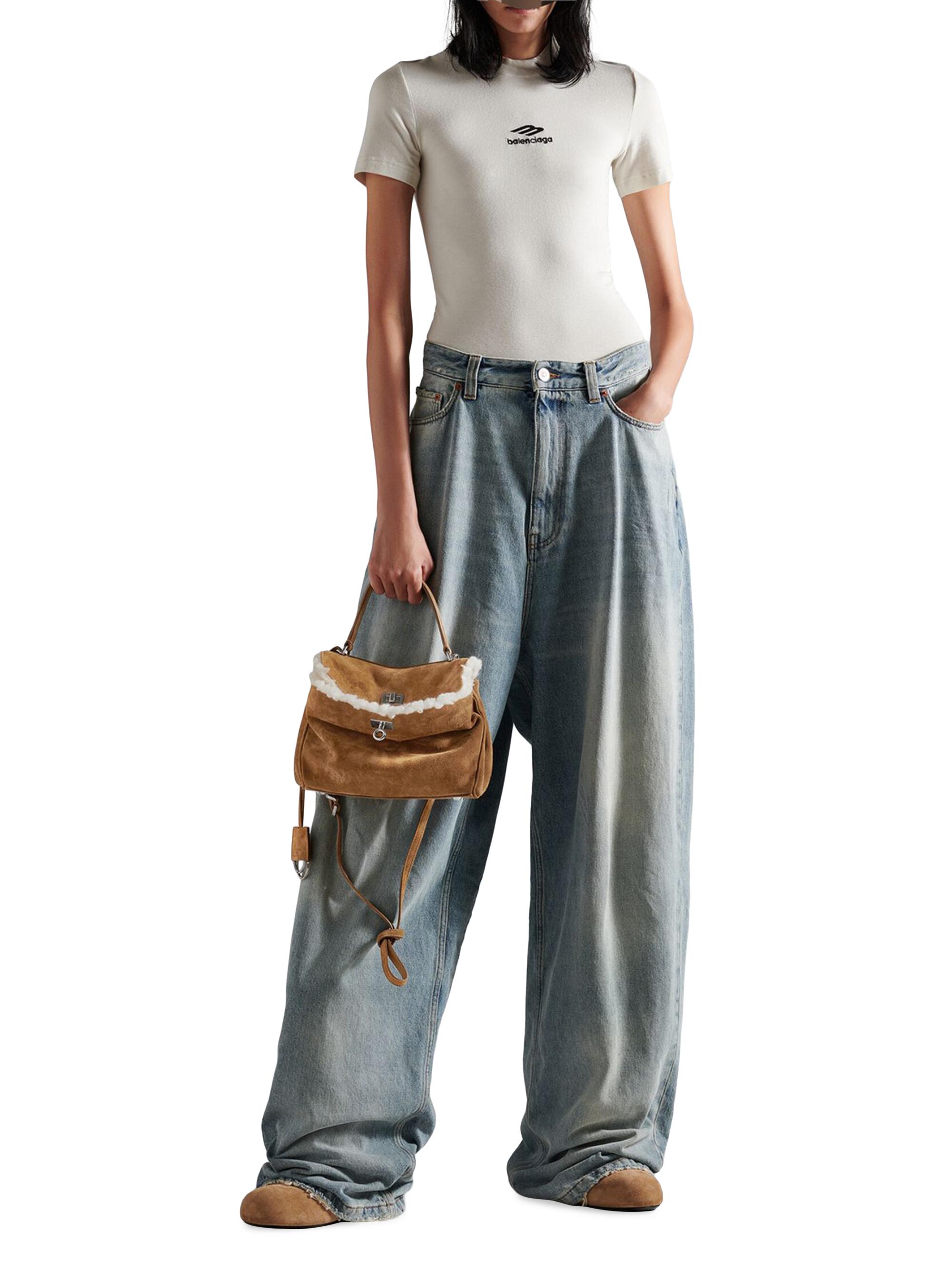 Balenciaga Women's Rodeo Crossbody Bag - Noce White - Women's Bags