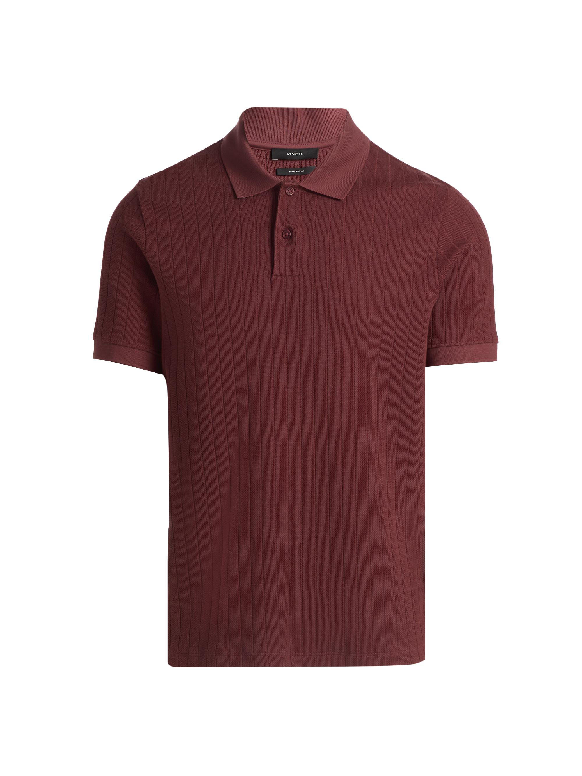 Vince Men's Drop-Needle Striped Pima Cotton Polo Shirt - Deep Satin