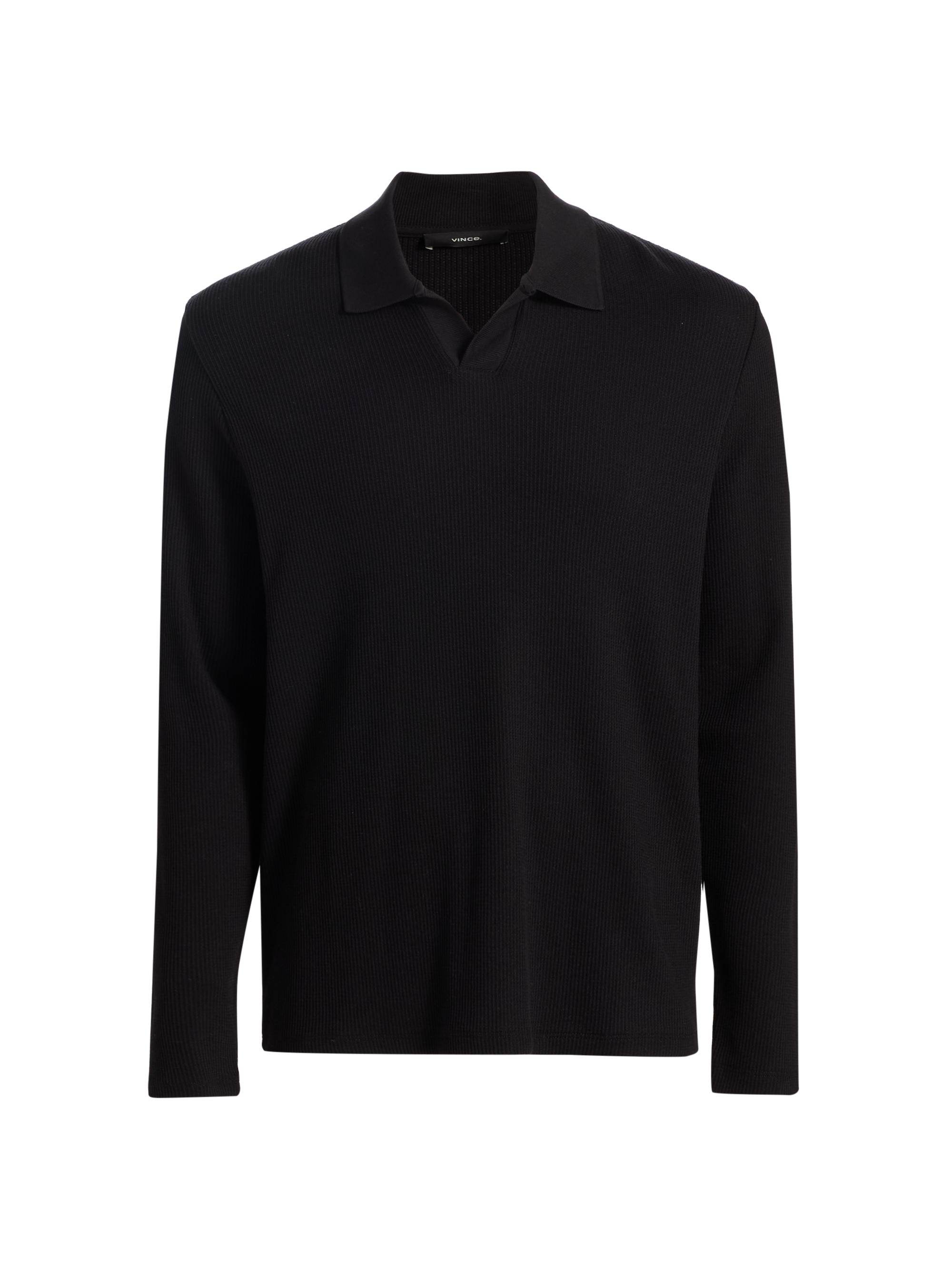 AMI Paris ADC Logo Long-Sleeve Cotton Polo Sweater | Saks Fifth Avenue