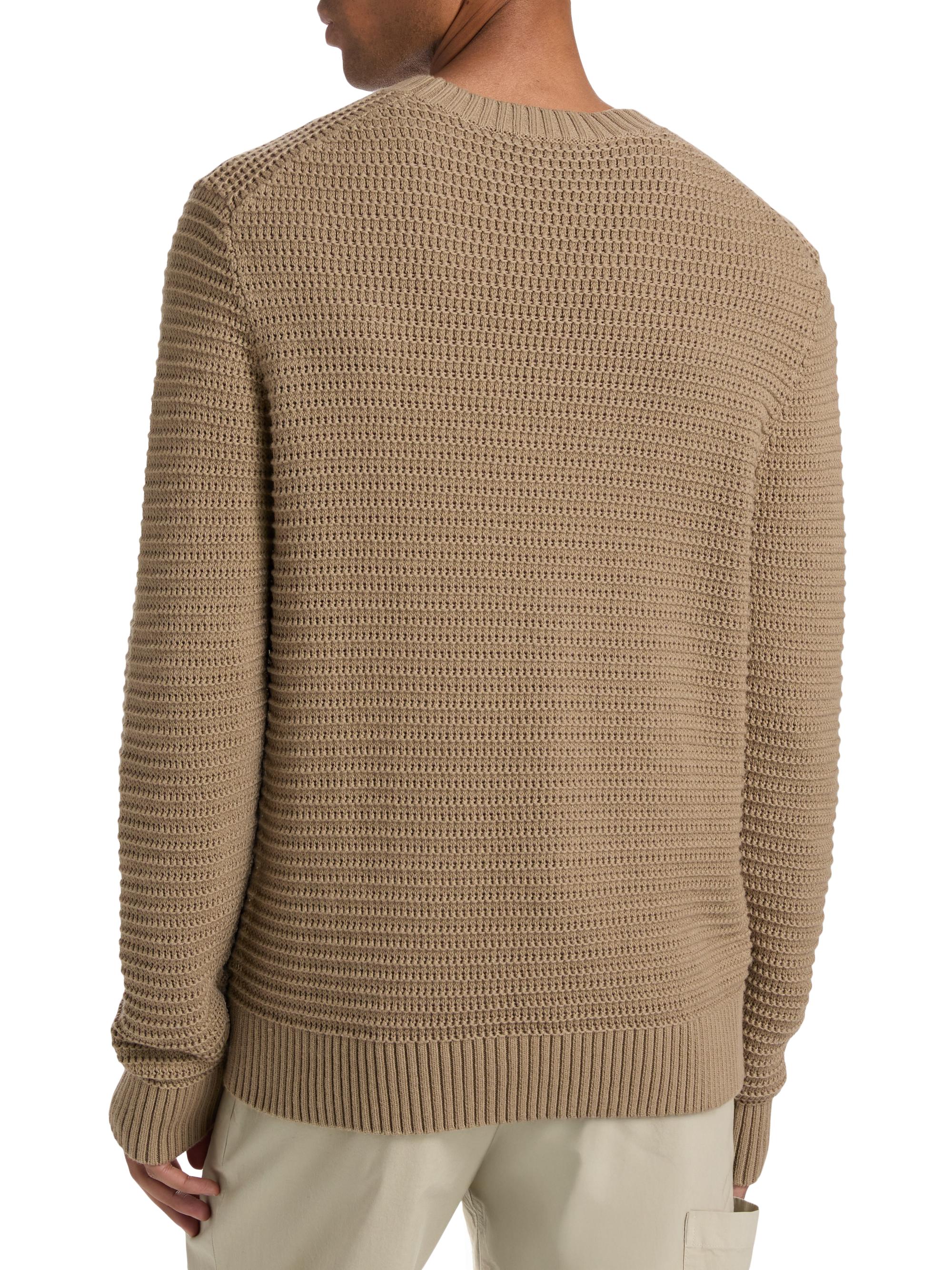 Vince Men's Knitted Cotton-Cashmere Crewneck Sweater - Dark Pecan | Thumbnail 5