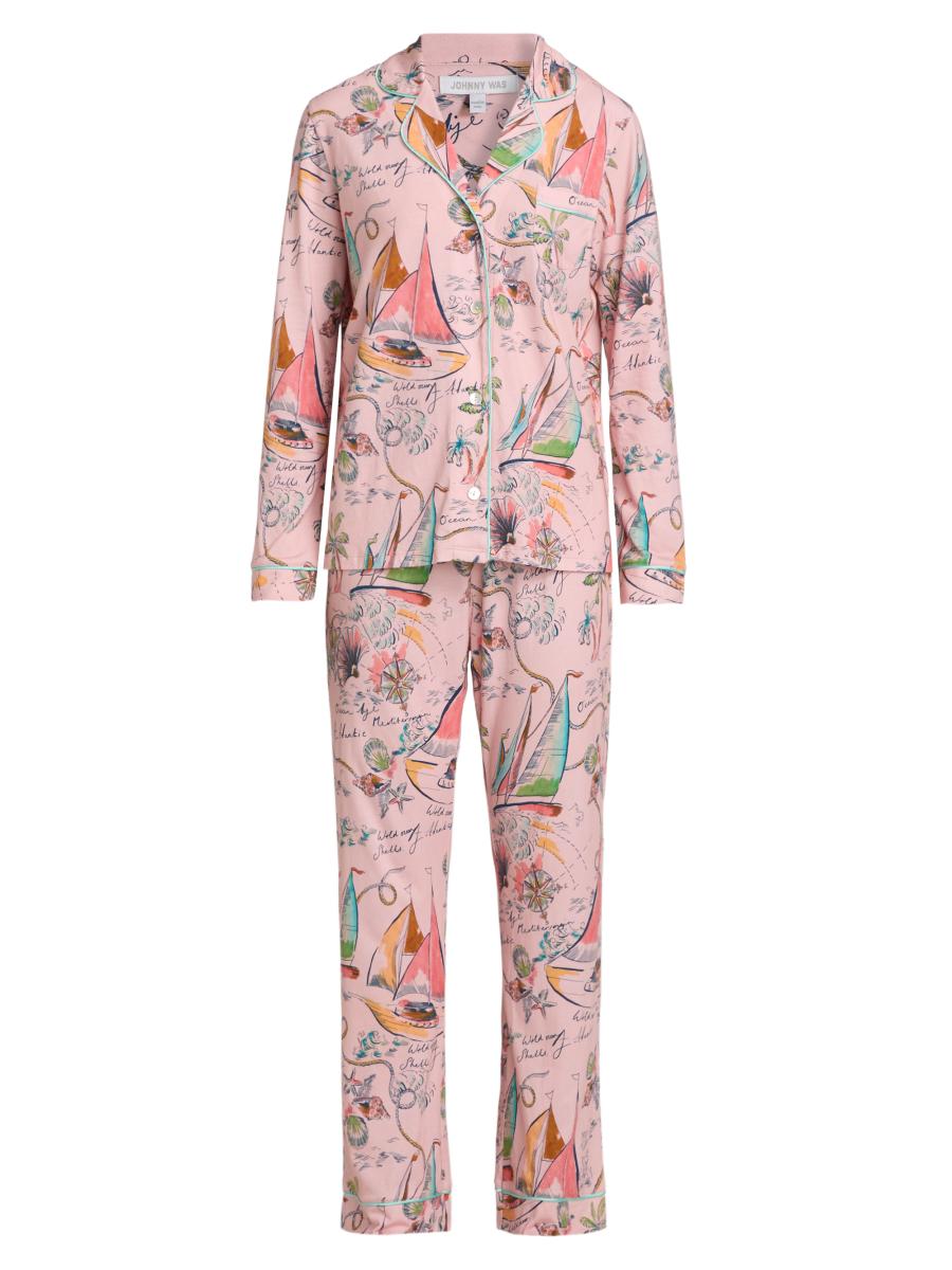Johnny Was Women's The Carly Printed Cotton-modal Pajamas In Multi