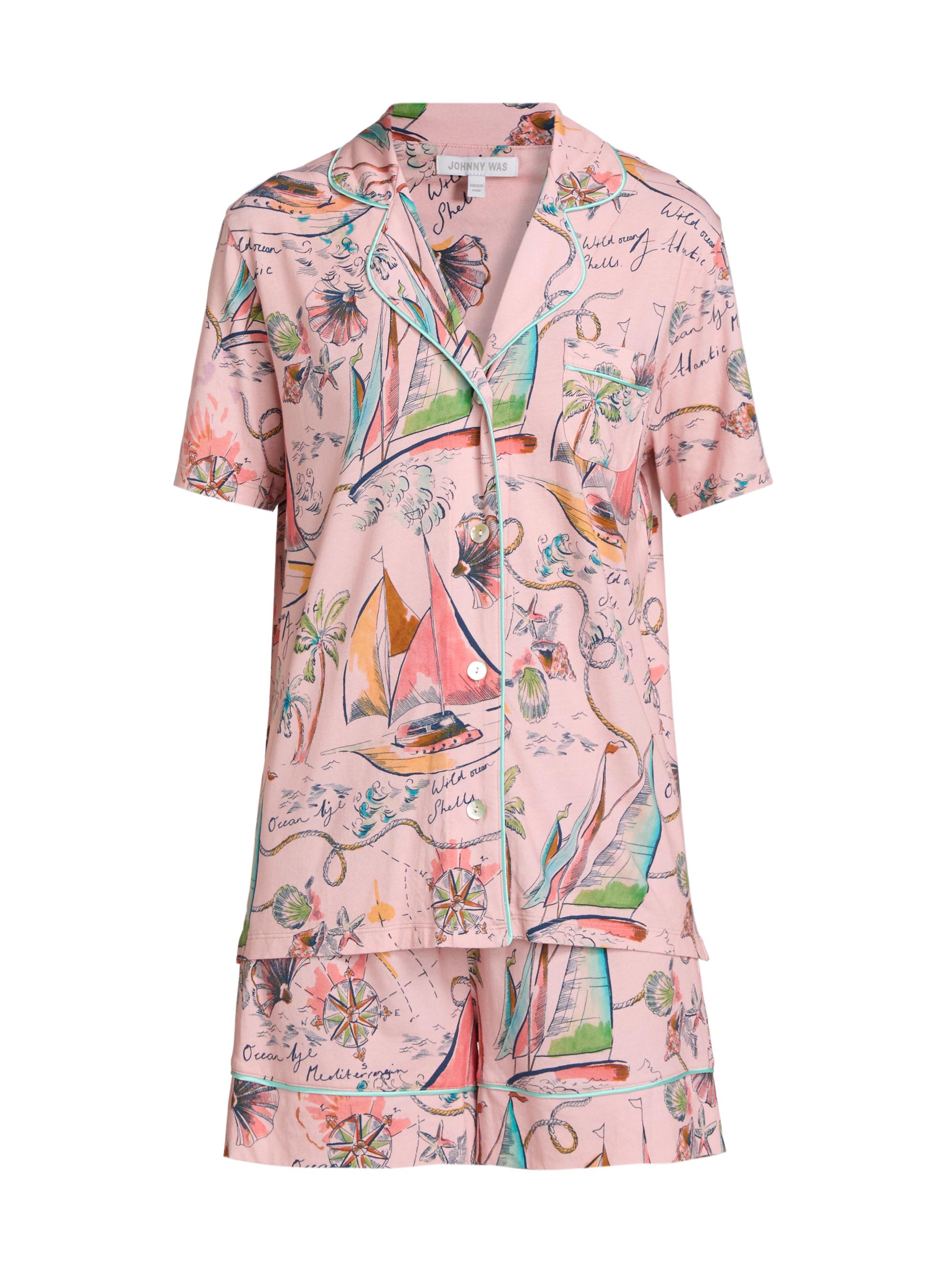 Johnny Was Women's Printed Cotton-Modal Short Pajamas - Delphina