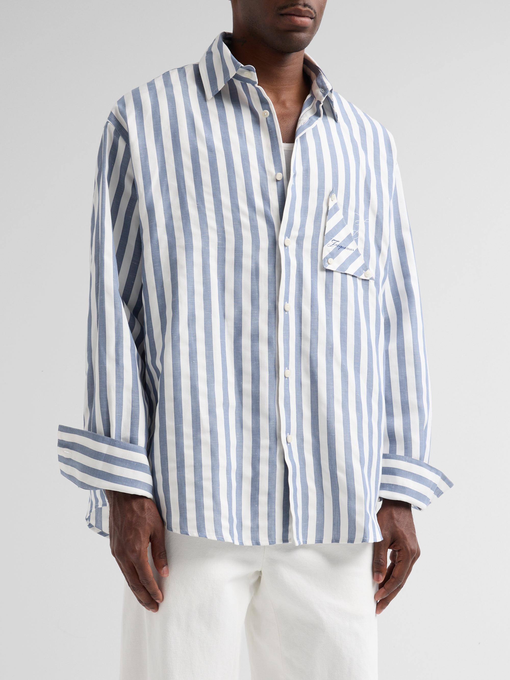 Jacquemus Voilier Striped Cotton-Linen Shirt | Saks Fifth Avenue