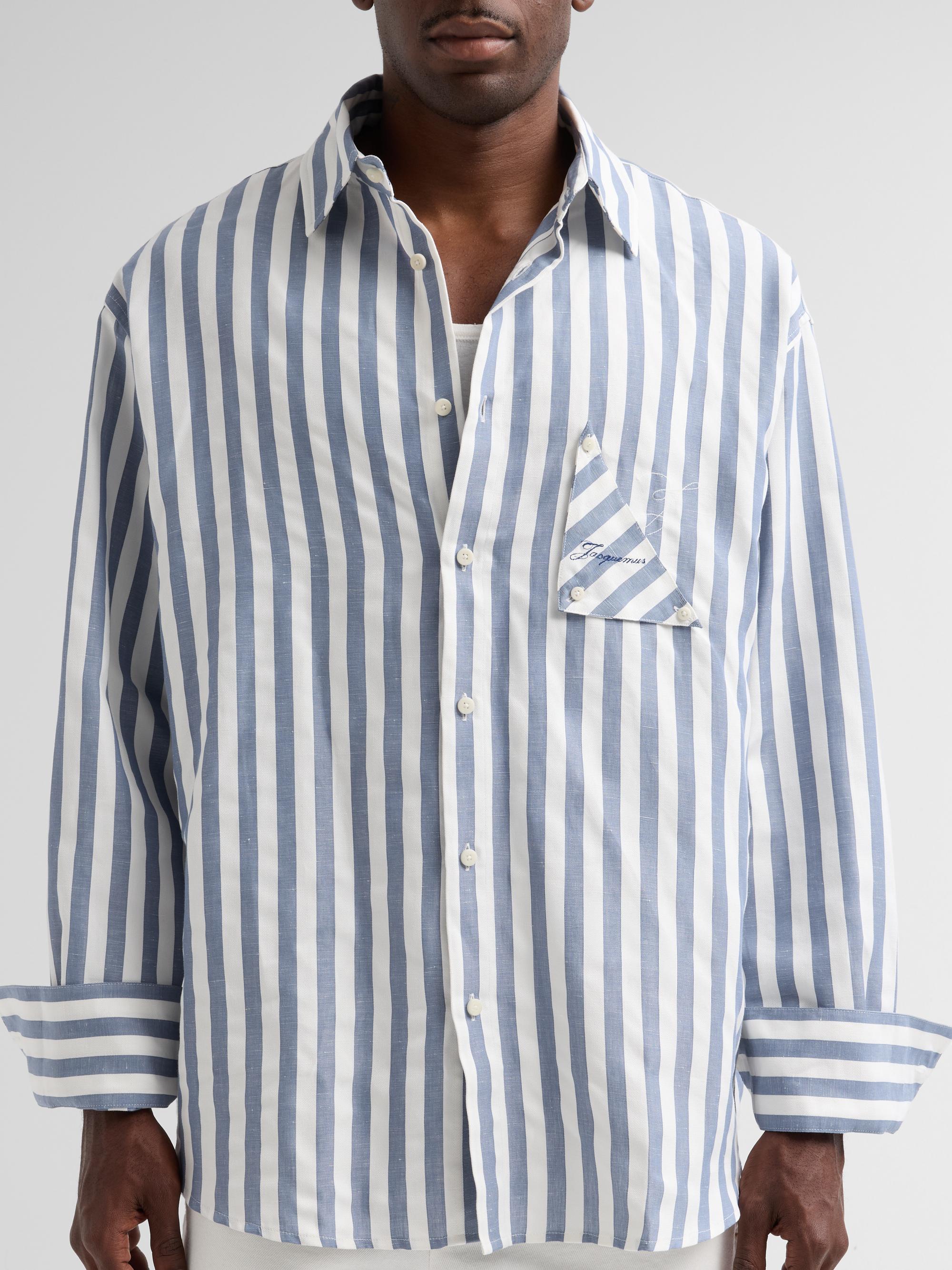Jacquemus Voilier Striped Cotton-Linen Shirt | Saks Fifth Avenue