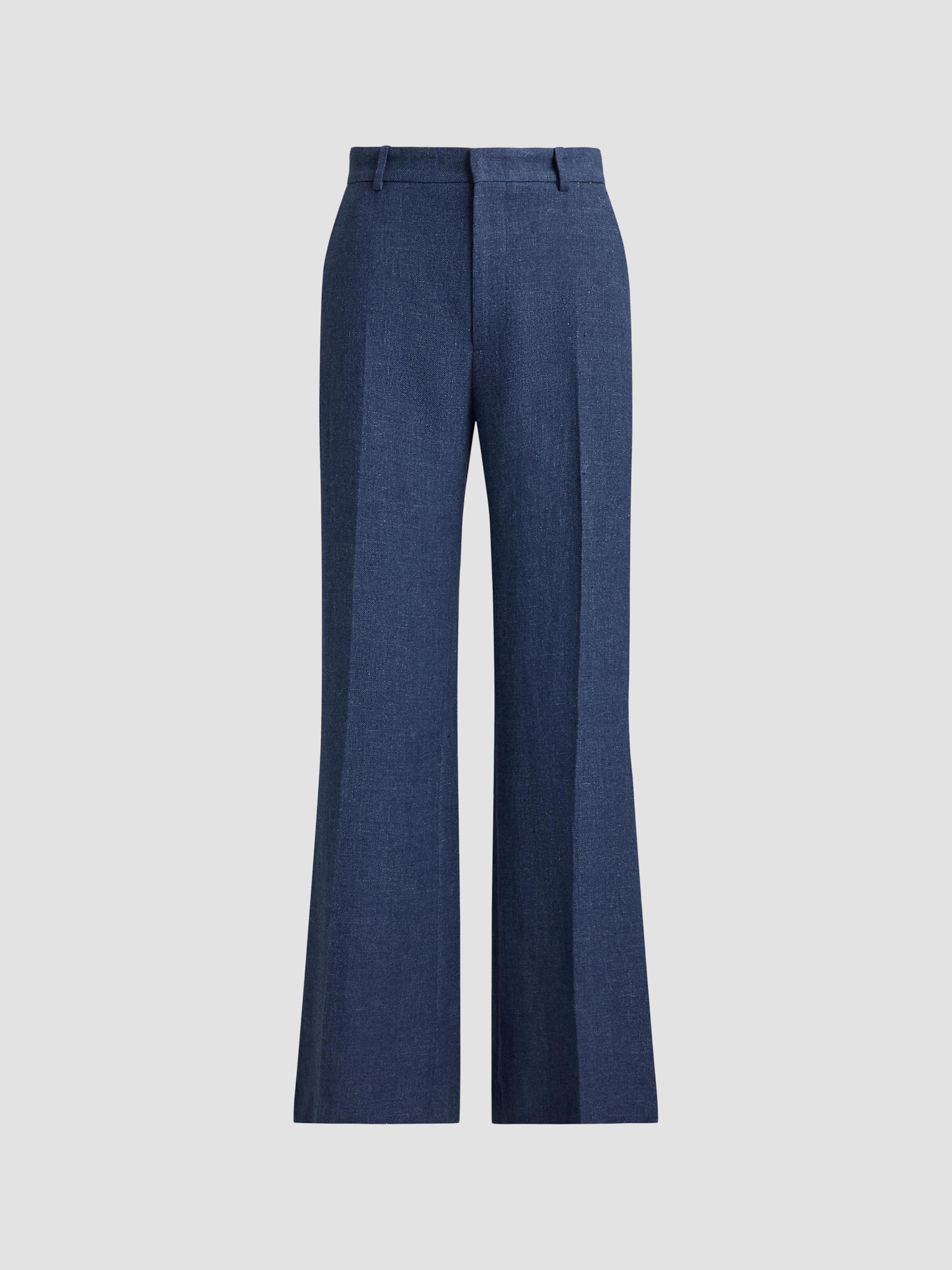 Polo Ralph Lauren Women's Beaton Linen-Cotton Pants - Blue Melange