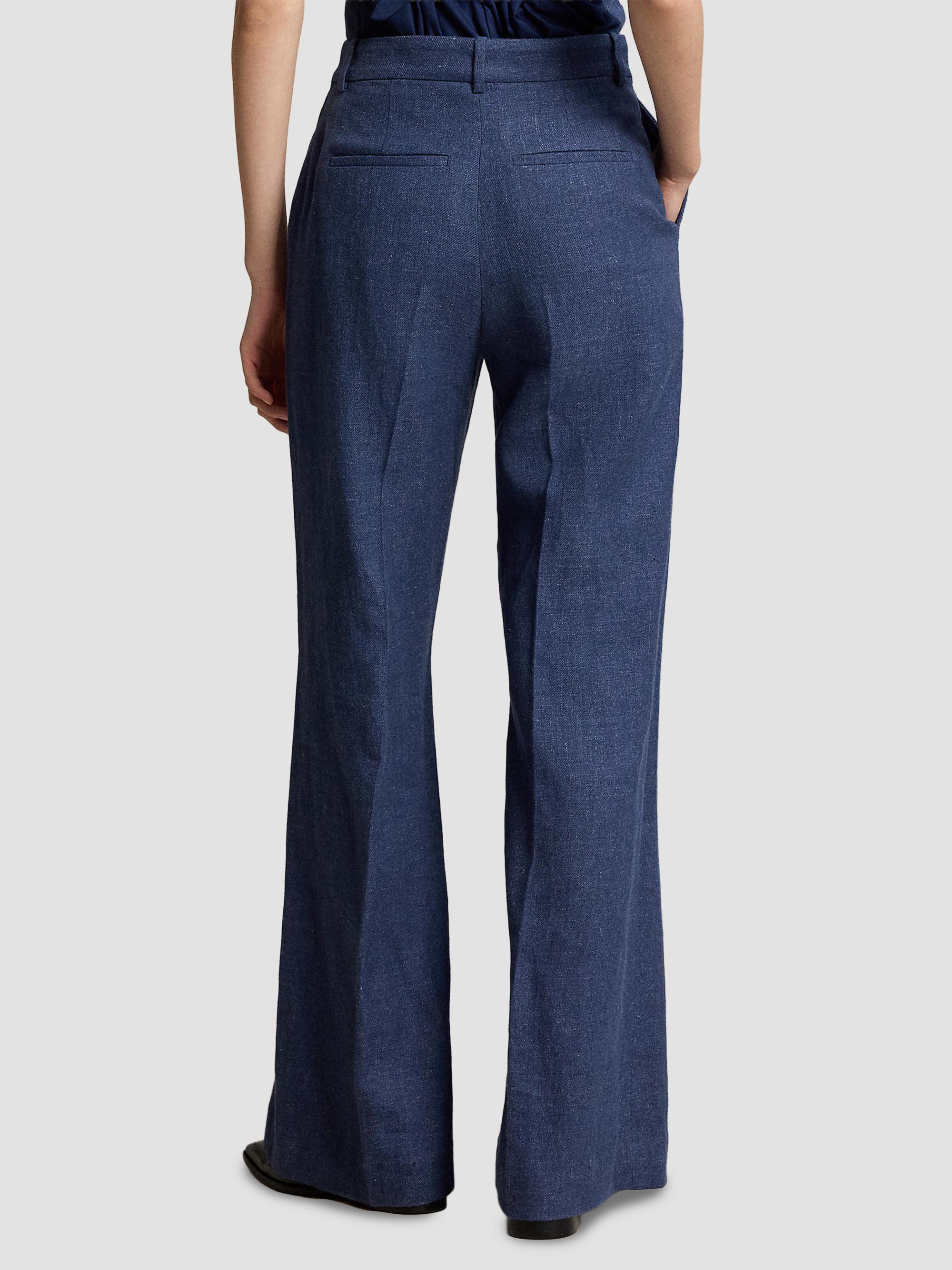 Polo Ralph Lauren Women's Beaton Linen-Cotton Pants - Blue Melange | Thumbnail 3