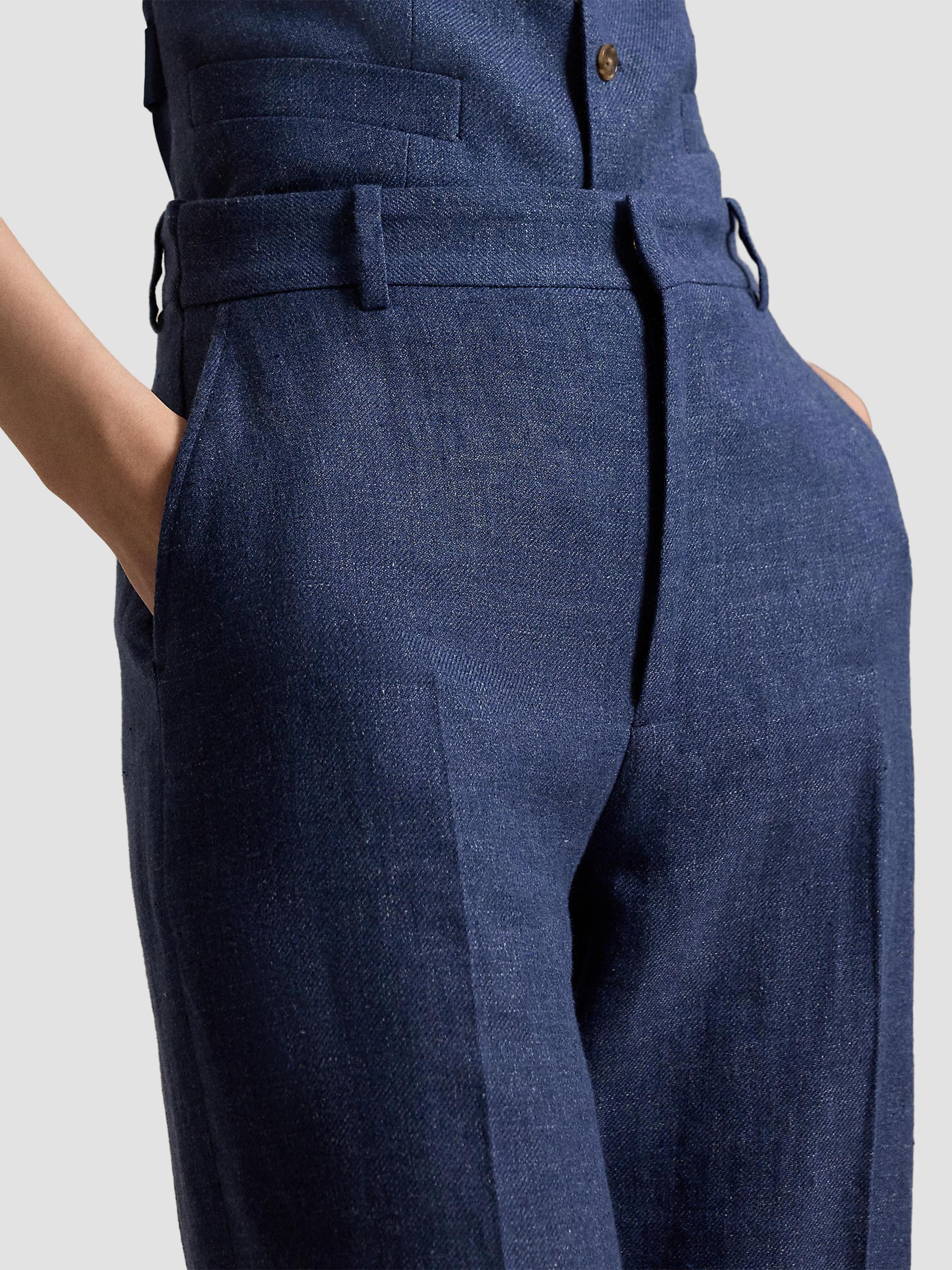 Polo Ralph Lauren Women's Beaton Linen-Cotton Pants - Blue Melange | Thumbnail 5