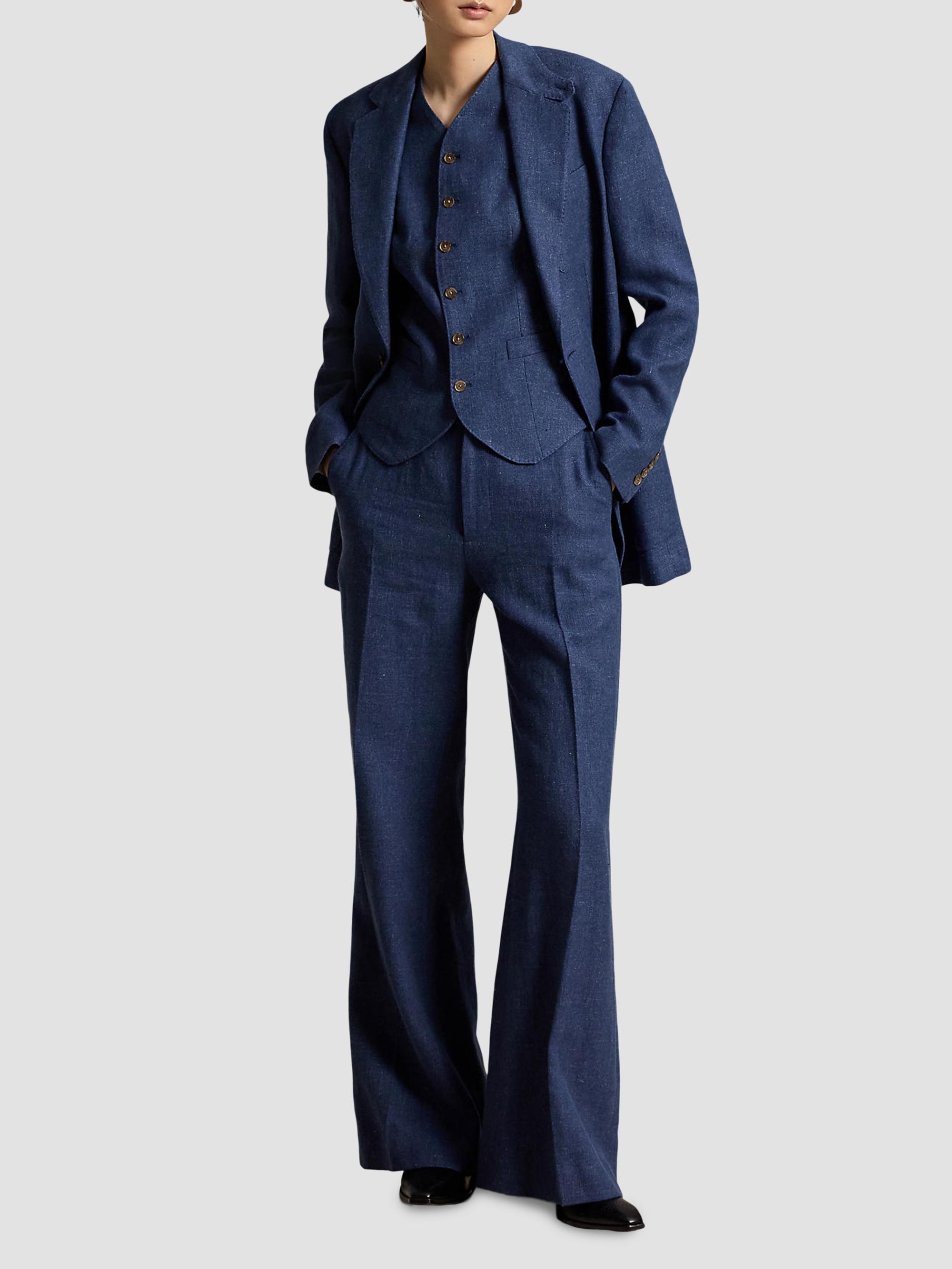 Polo Ralph Lauren Women's Beaton Linen-Cotton Pants - Blue Melange | Thumbnail 2
