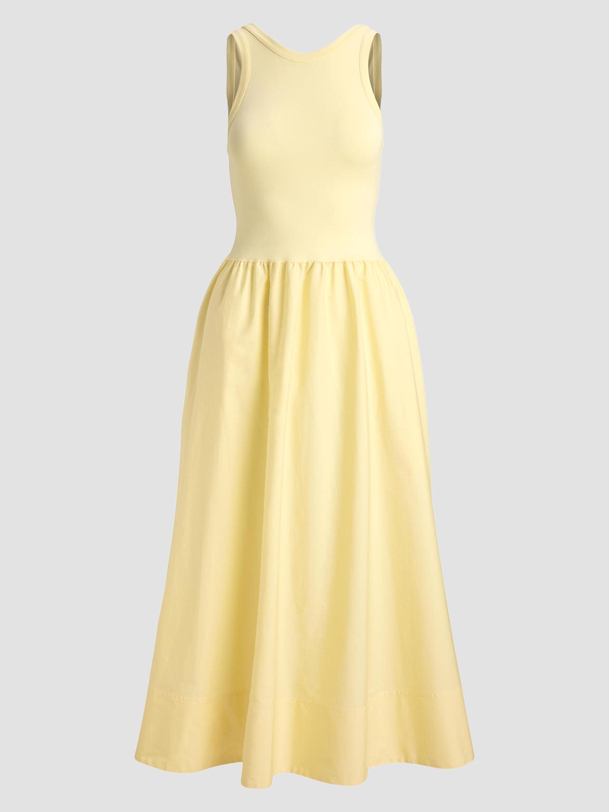 Polo Ralph Lauren Women's Ponte-Bodice Sleeveless Midi Dress - Bird Yellow