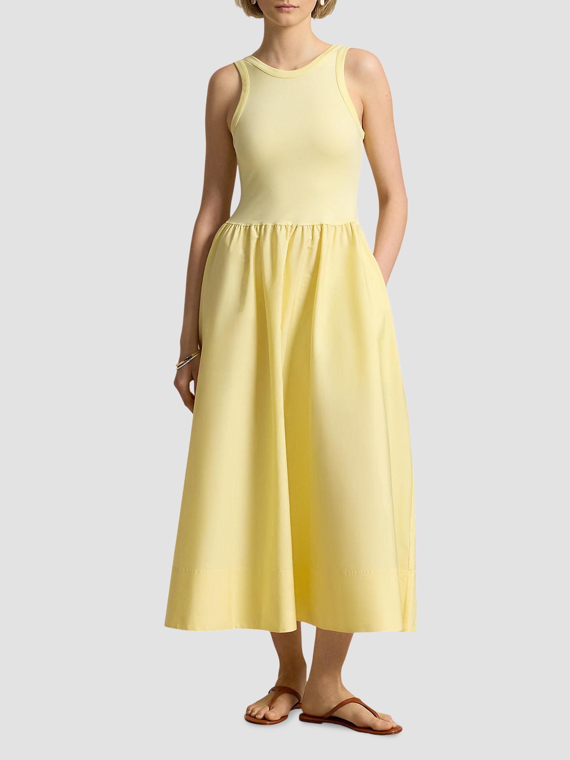 Polo Ralph Lauren Women's Ponte-Bodice Sleeveless Midi Dress - Bird Yellow | Thumbnail 2