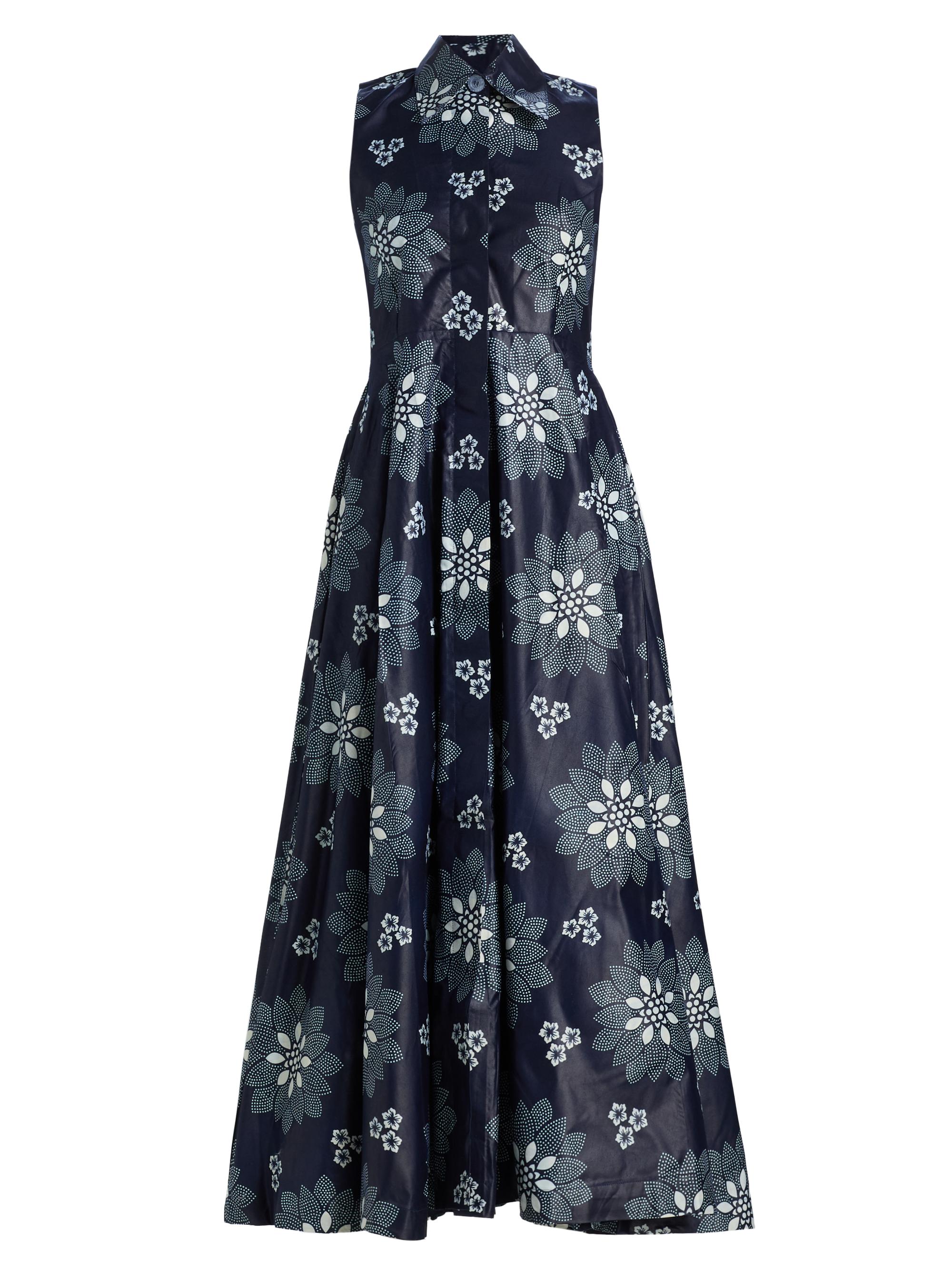 Elisamama Women's Alade Sleeveless Midi-Shirtdress - Navy Blue