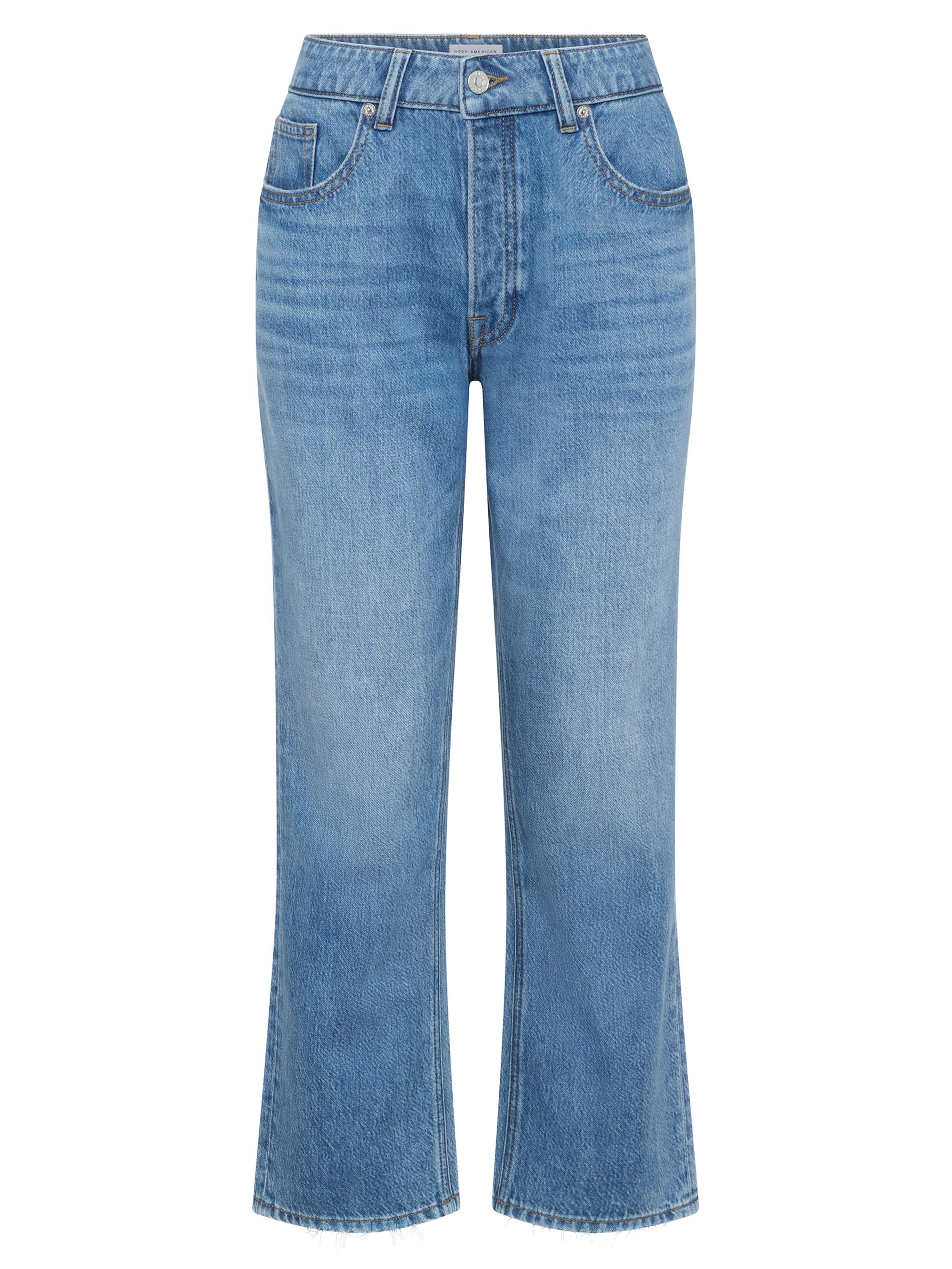 Good American Women's Weightless Boyfriend Crop Jeans - Indigo