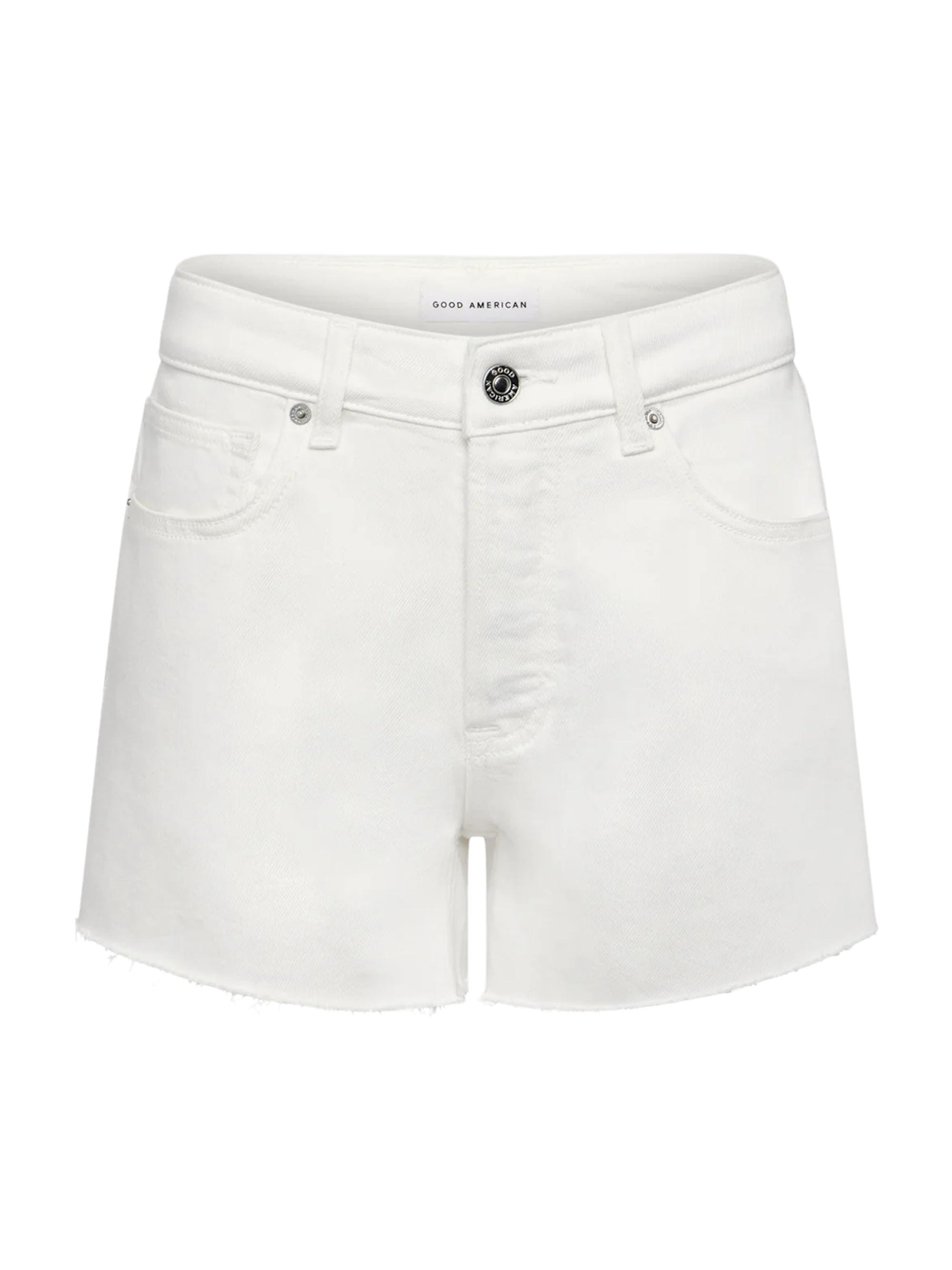 Good American Women's Vintage Stretch-Cotton Shorts - White