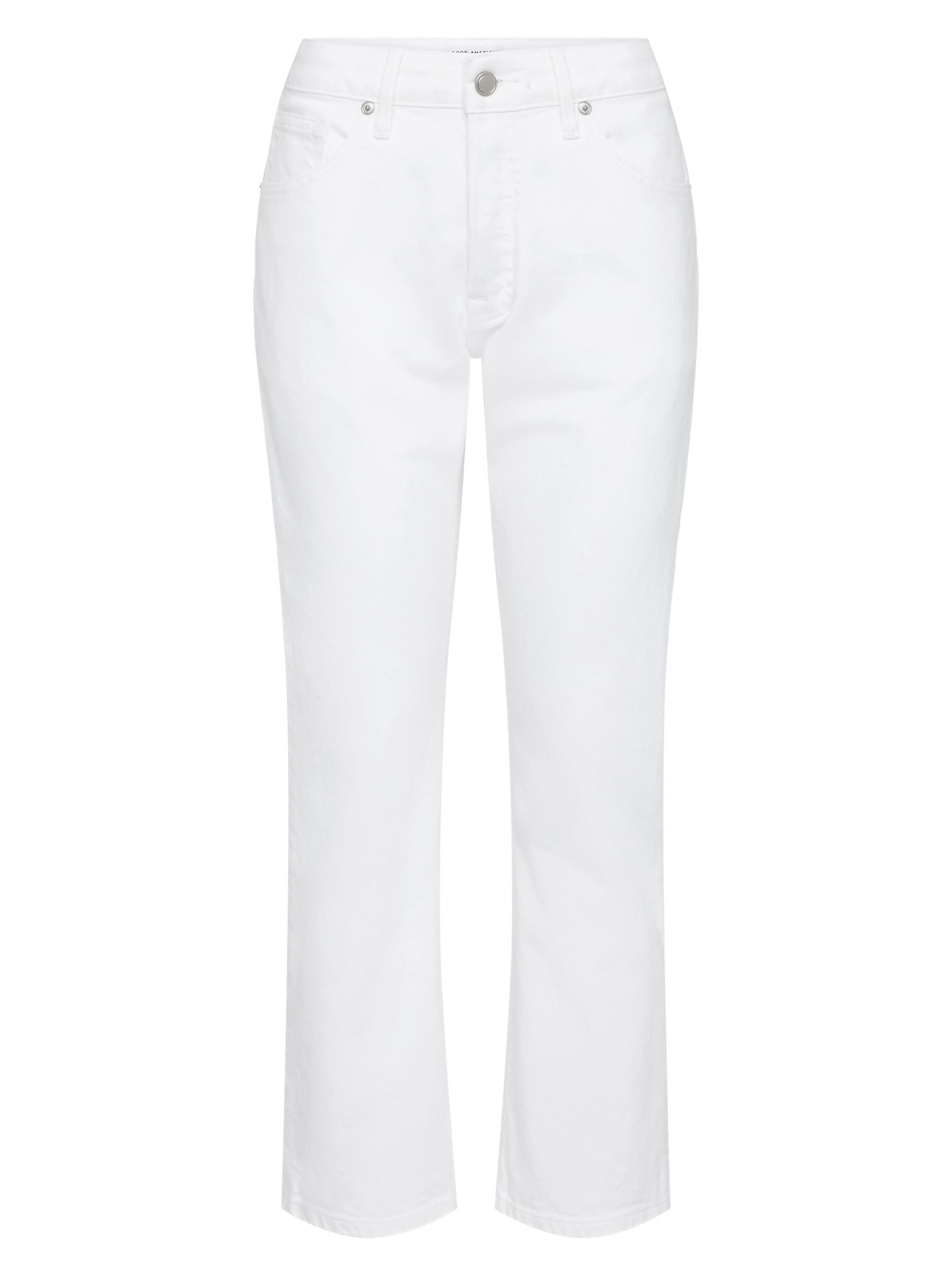 Good American Women's Vintage Straight Ankle Jeans - White