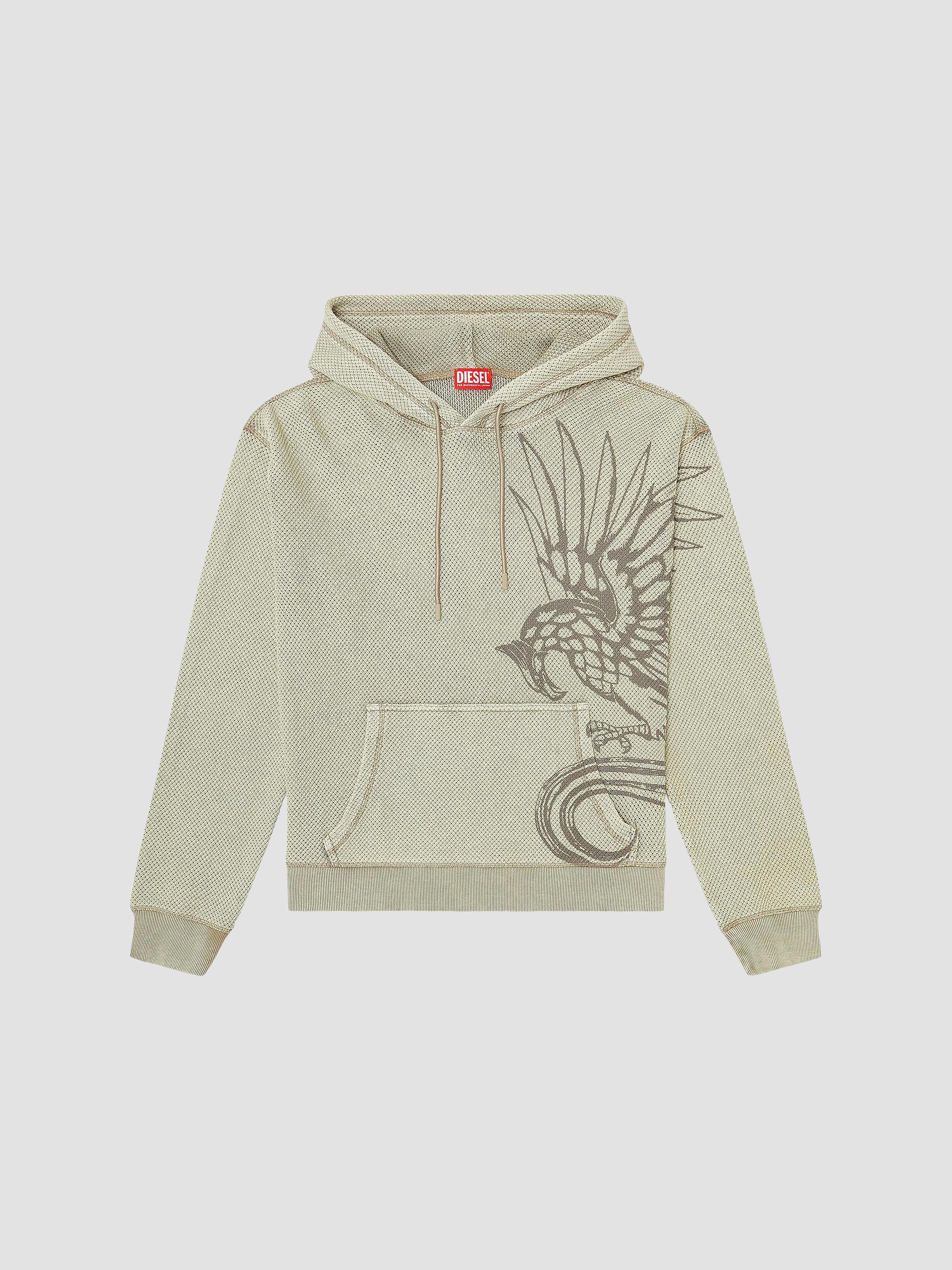 Diesel Norm Eagle-Graphic Acid-Wash Mesh Hoodie | Saks Fifth Avenue