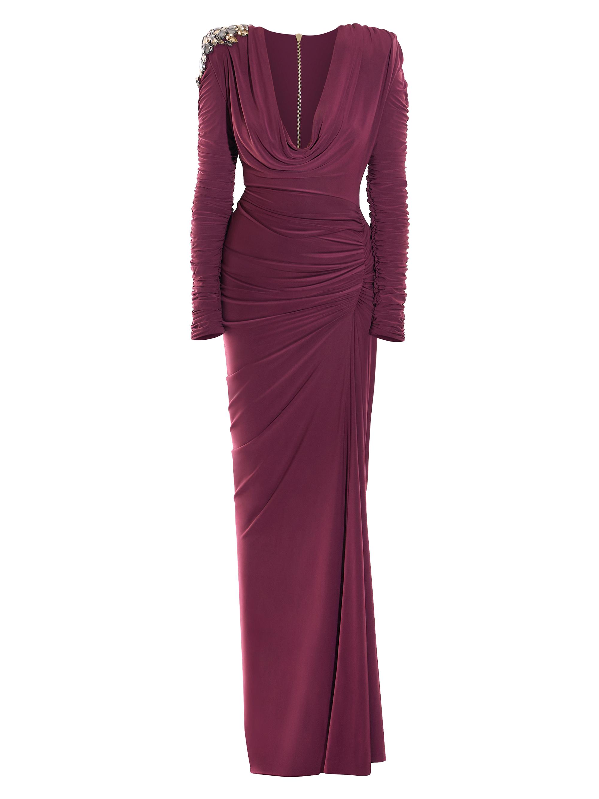 Zhivago Women's The Fragile Night Embellished Gown - Plum