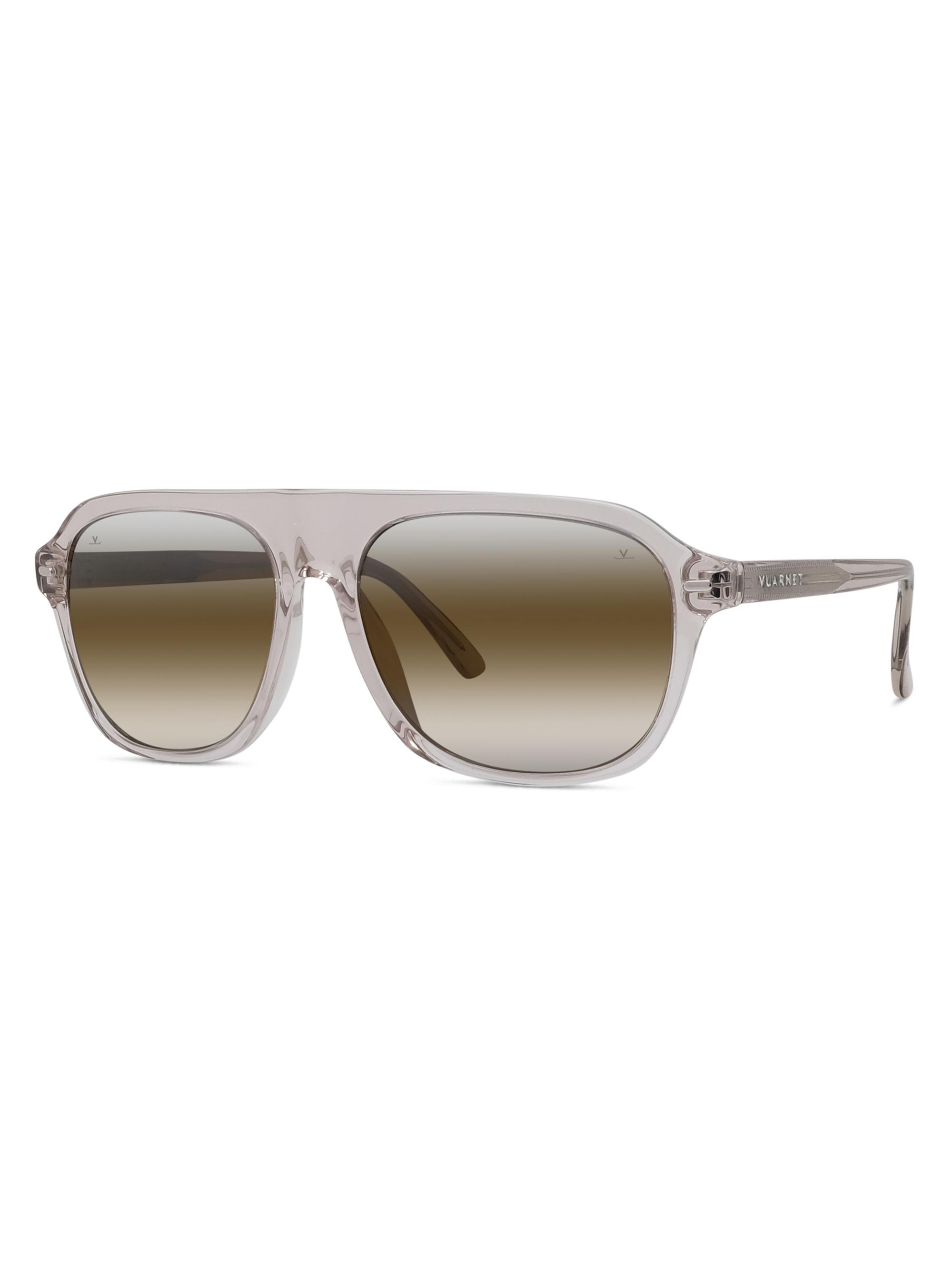 Vuarnet Men's Lifestyle-Belvedere 59MM Aviator Sunglasses - Shiny Beige Brown Mirror