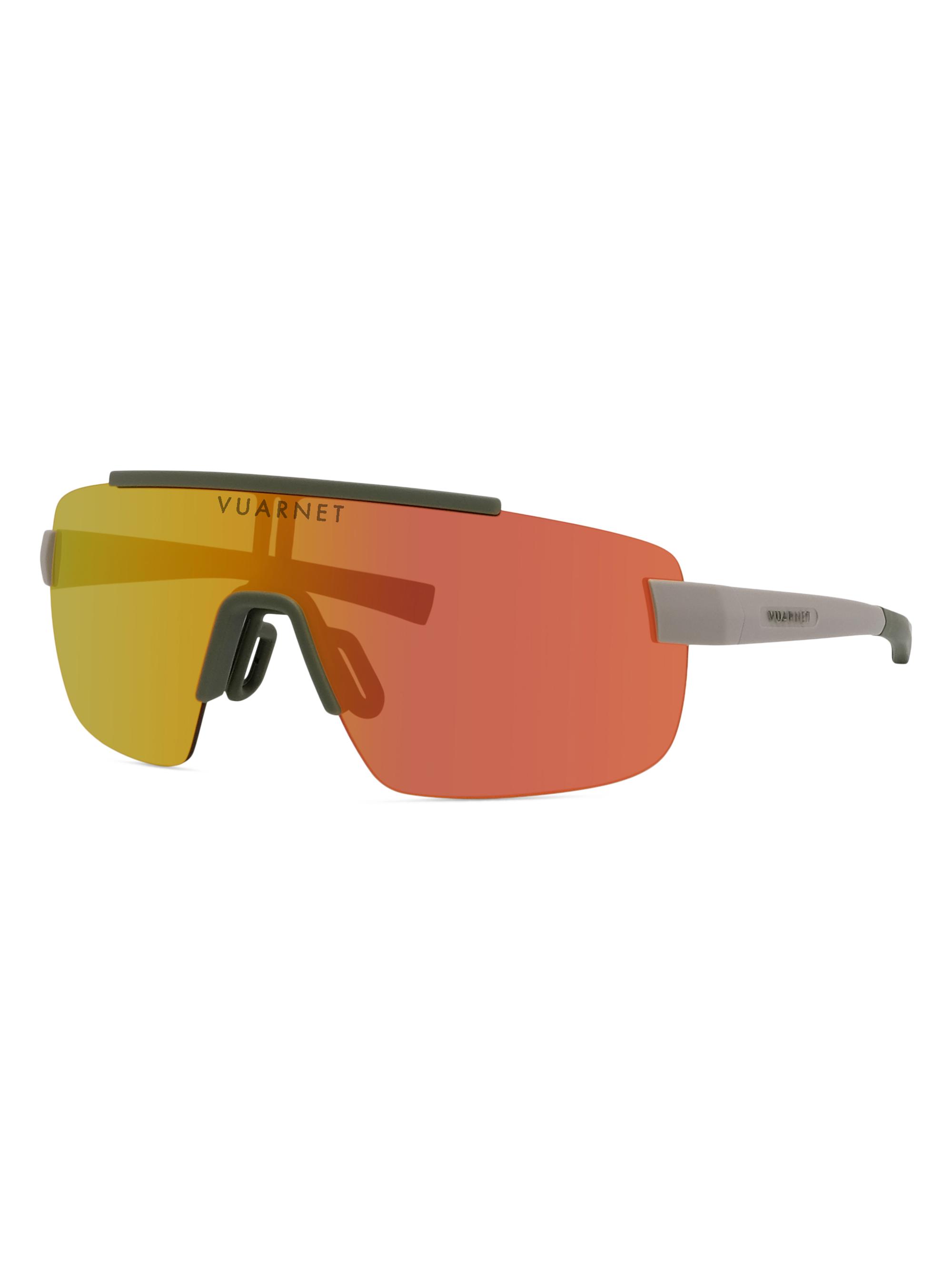 Vuarnet Men's Outdoor-Racing Mirrrored Mask Sunglasses - Shiny Beige Roviex