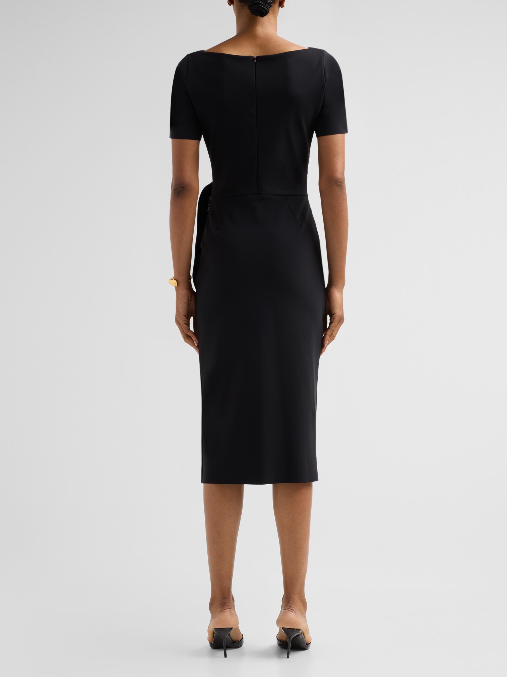 Chiara Boni La Petite Robe Women's Sedva Sequin-Embellished Sheath Midi Dress - Black | Thumbnail 3
