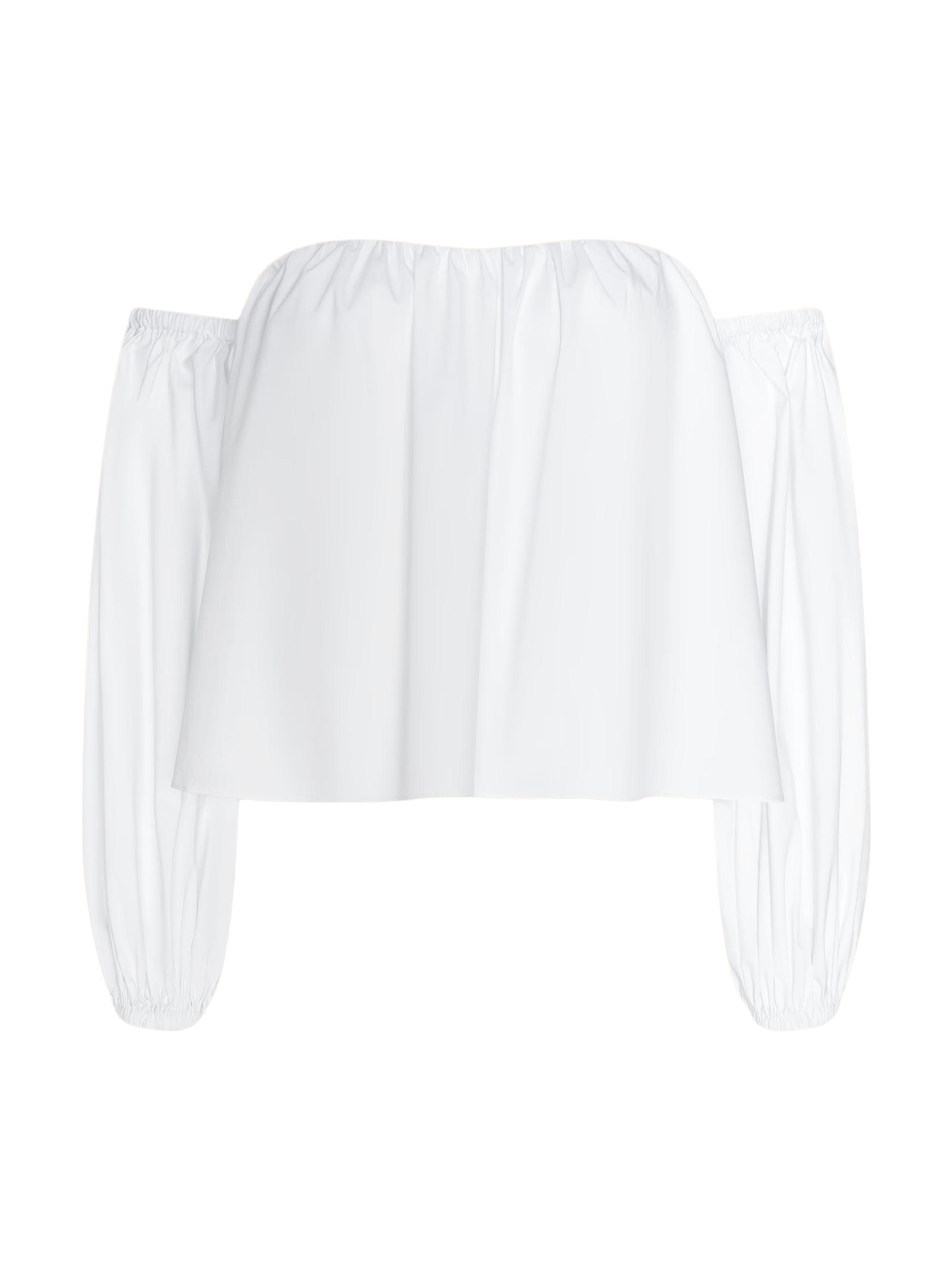 L'AGENCE Sarai Cotton-Blend Off-The-Shoulder Top | Saks Fifth Avenue
