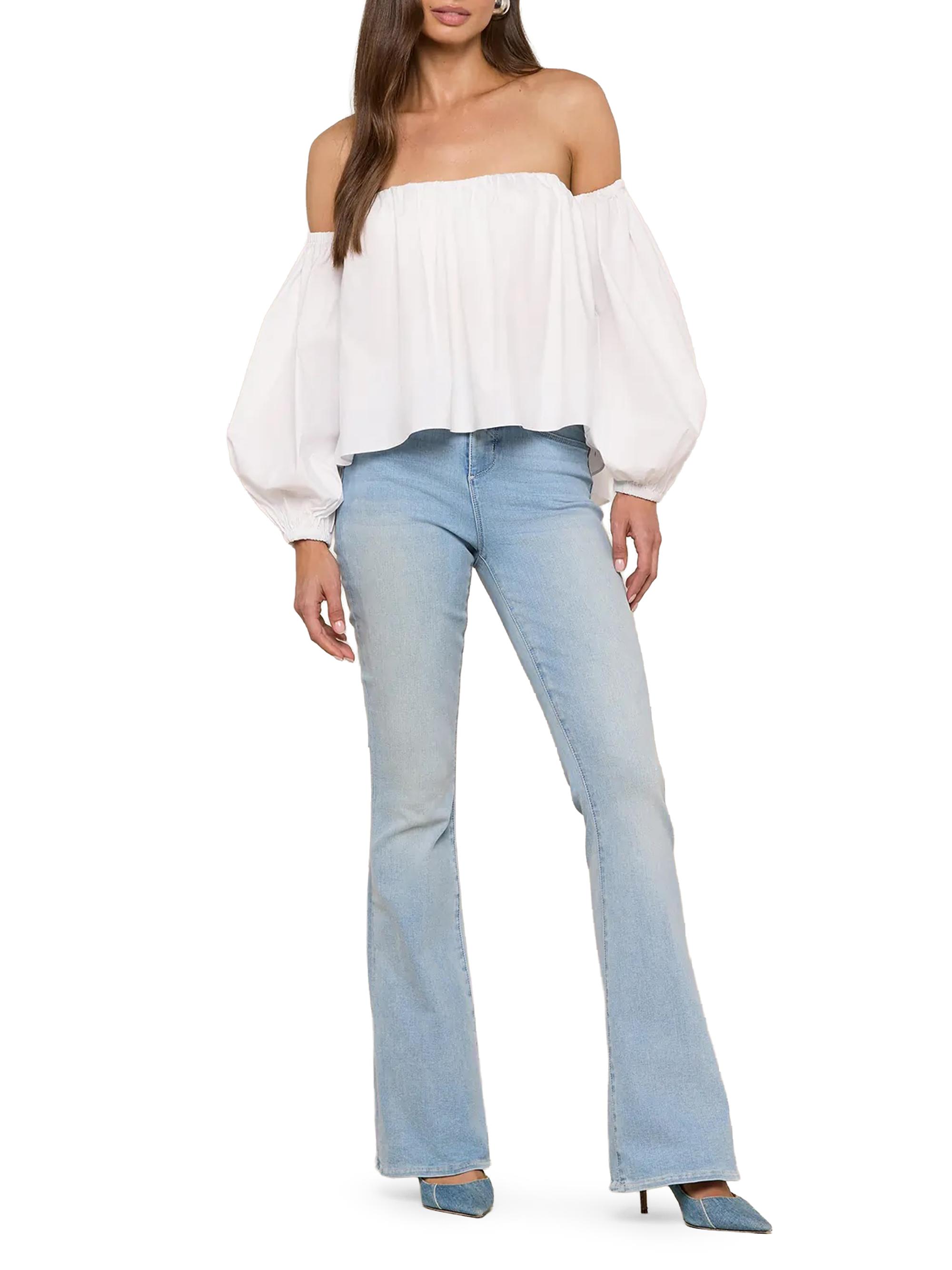 L'AGENCE Sarai Cotton-Blend Off-The-Shoulder Top | Saks Fifth Avenue
