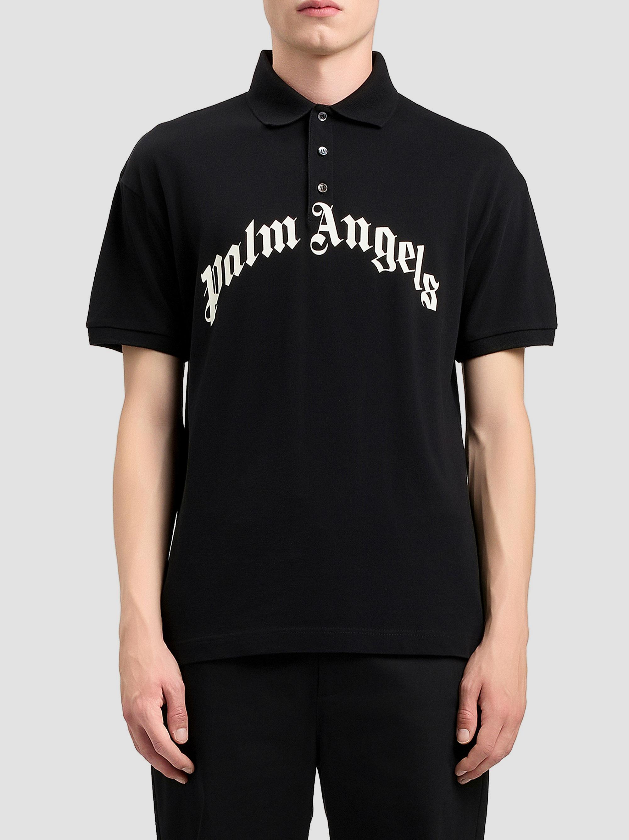 Palm Angels Logo Cotton Polo Shirt | Saks Fifth Avenue