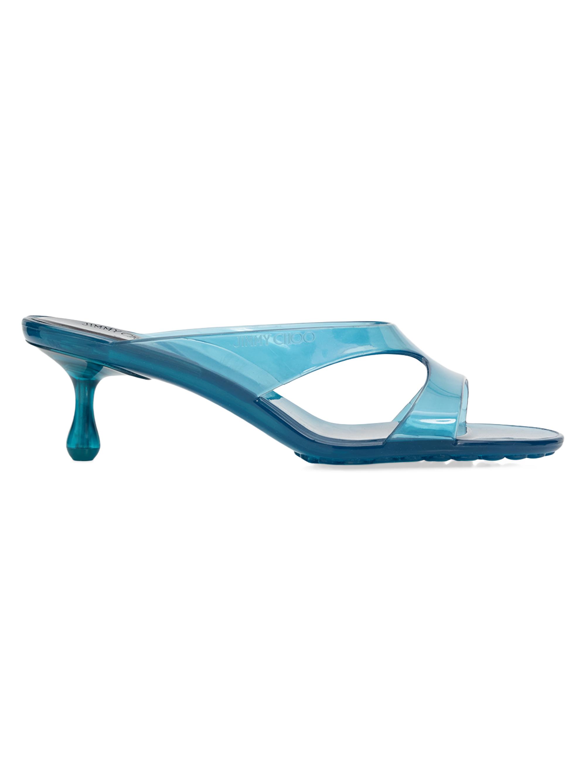 Jimmy Choo Women's Jelly Drop 50MM Sandals - Light Lagoon