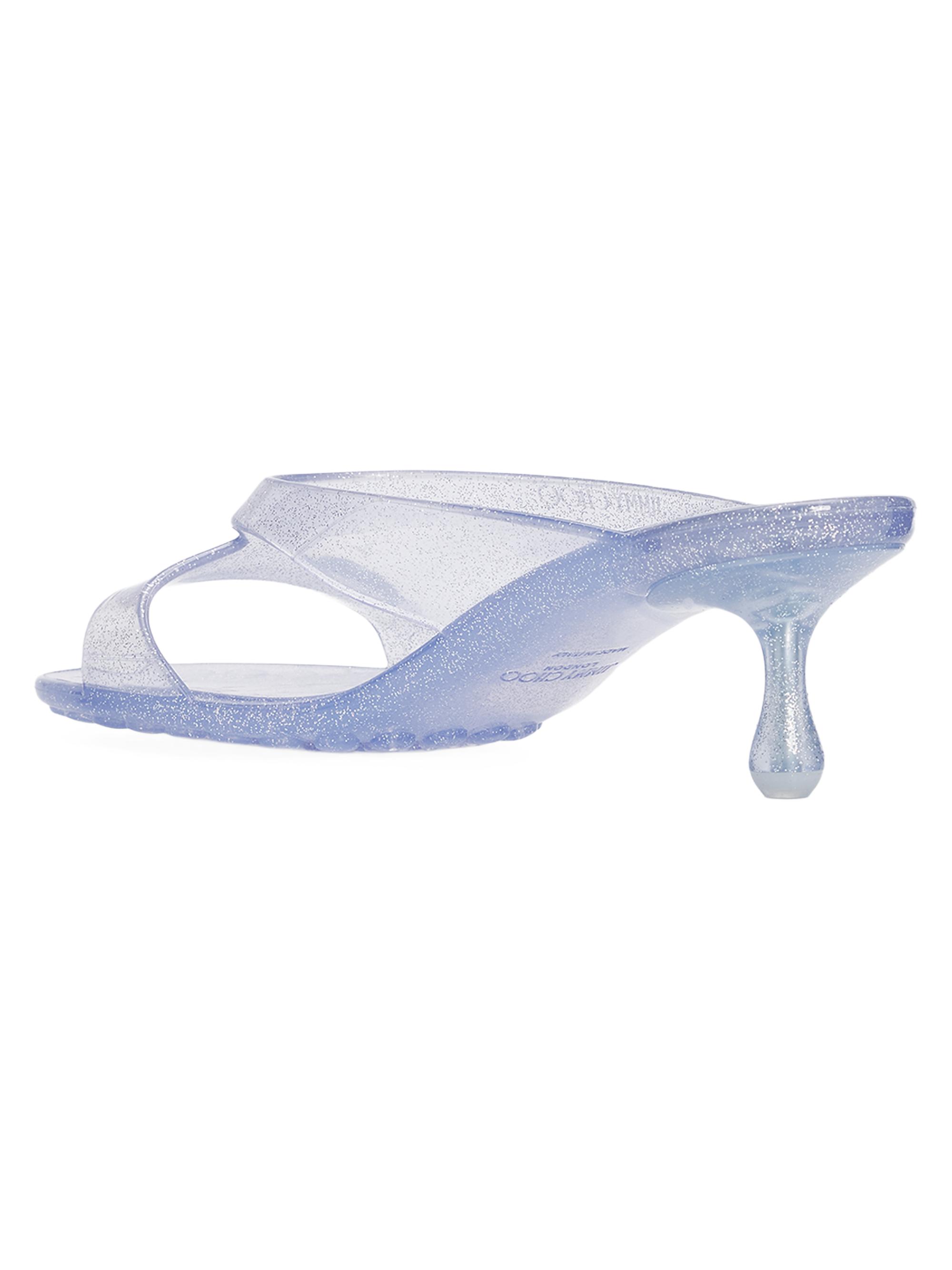 Jimmy Choo Women's Jelly Drop 50MM Sandals - Silver | Thumbnail 3