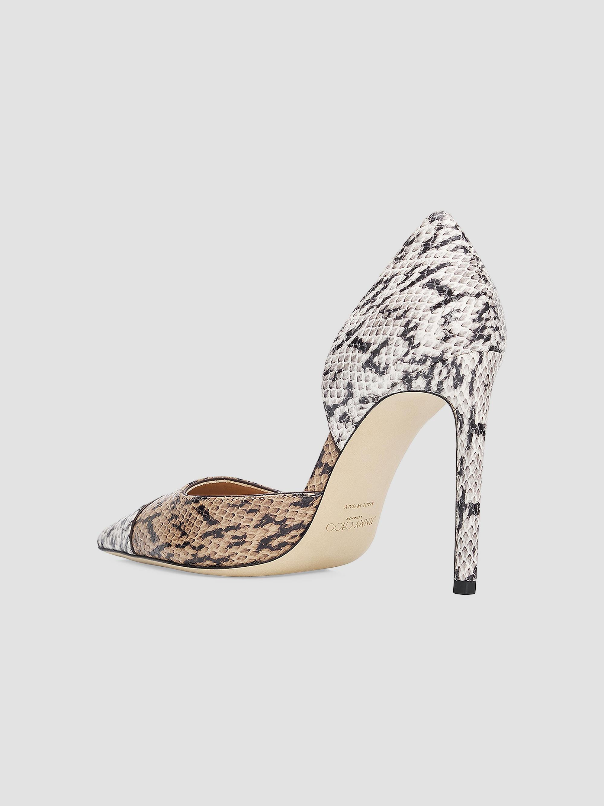 Jimmy Choo Women's Brigitte 100MM Printed Leather Pumps - Roccia Chai | Thumbnail 3