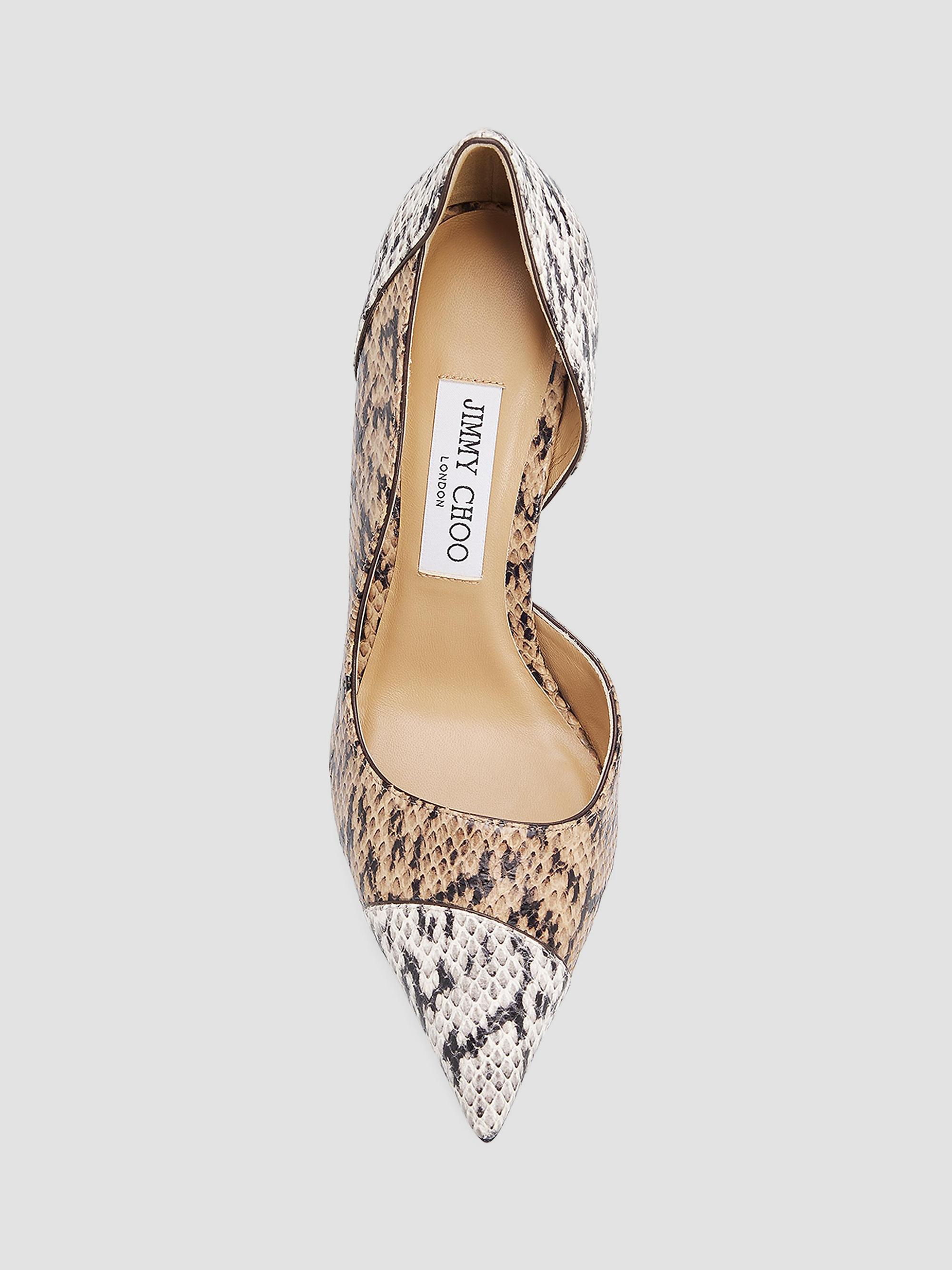 Jimmy Choo Women's Brigitte 100MM Printed Leather Pumps - Roccia Chai | Thumbnail 4