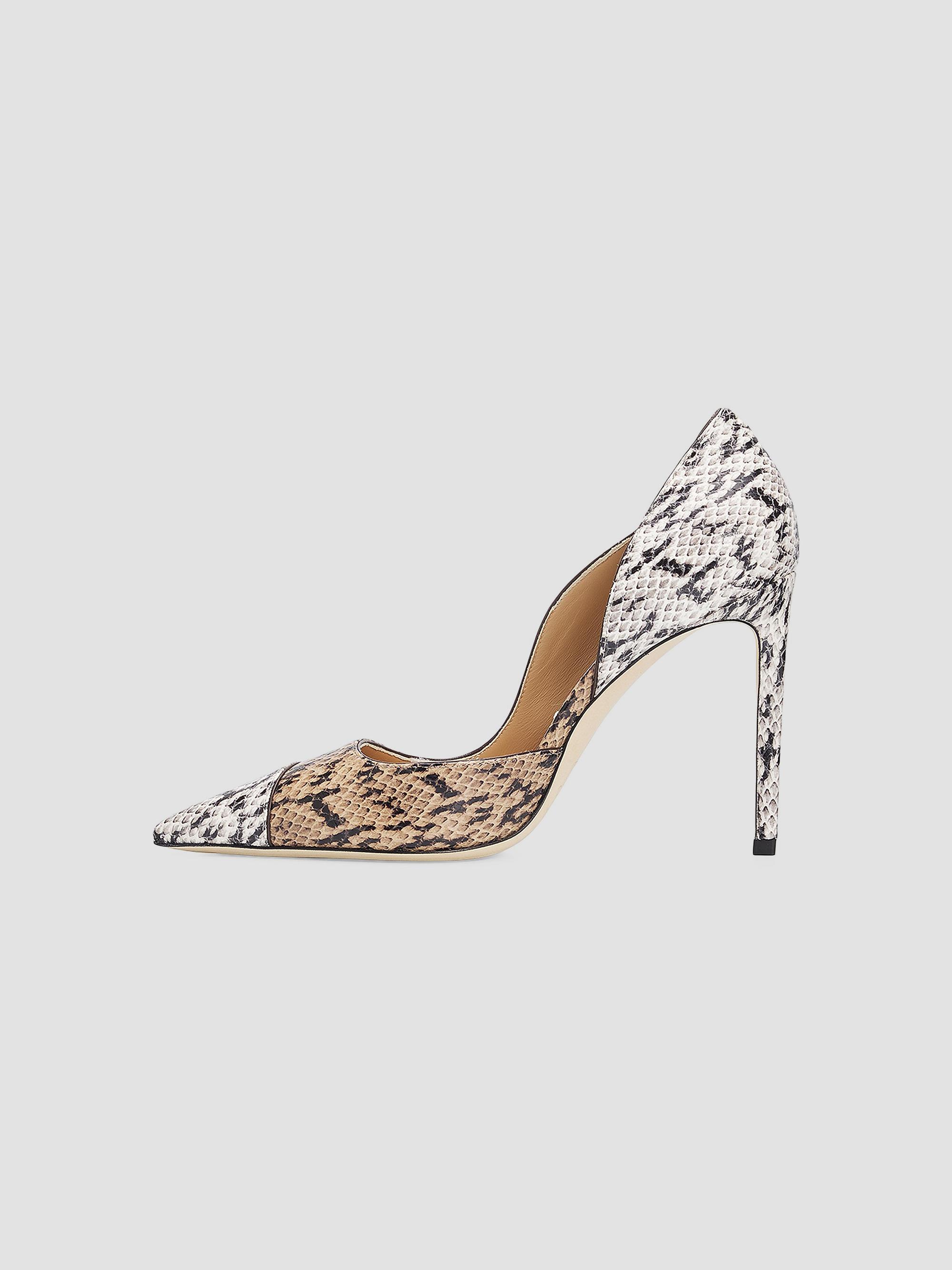Jimmy Choo Women's Brigitte 100MM Printed Leather Pumps - Roccia Chai | Thumbnail 5