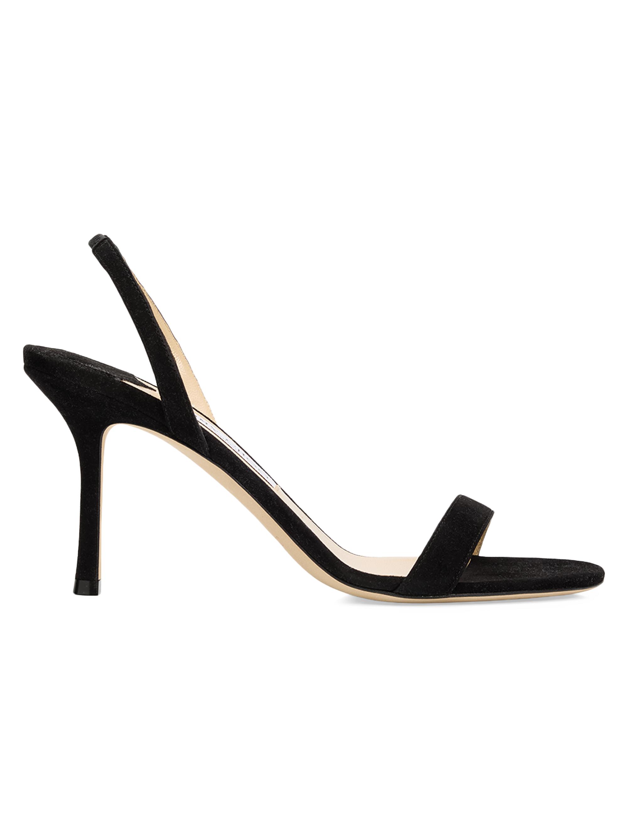 Jimmy Choo Jenn 85MM Suede Slingback Sandals | Saks Fifth Avenue